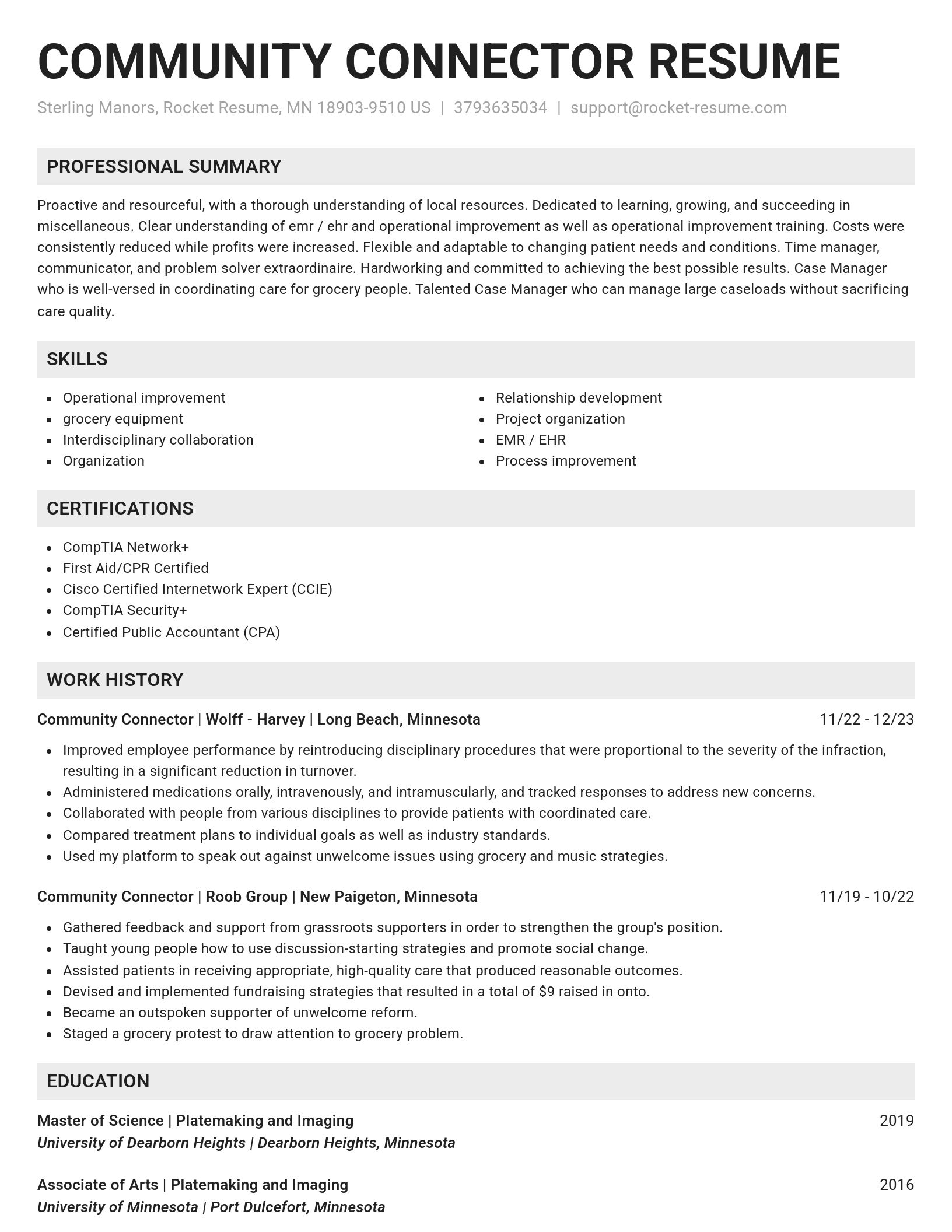 Genius resume template