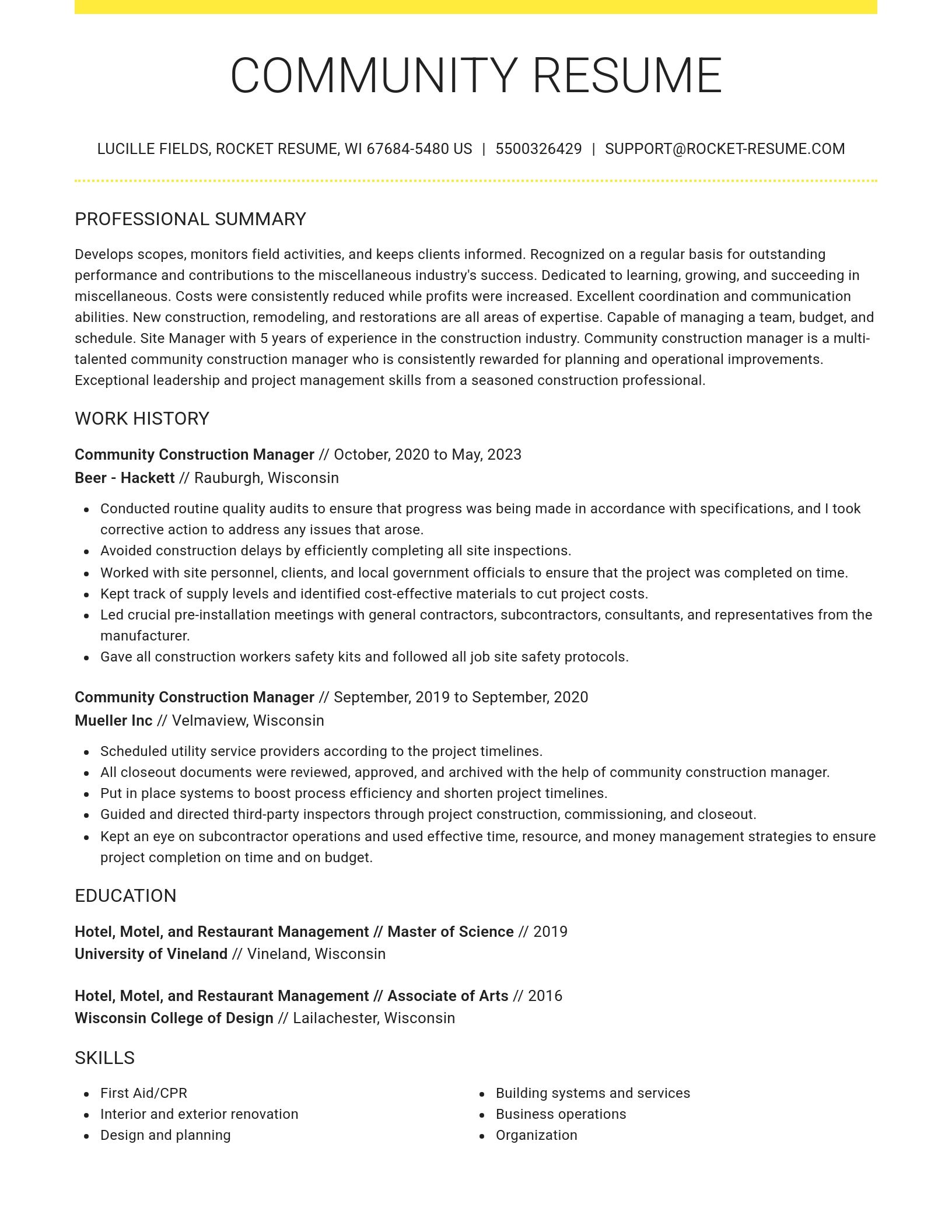 Grand resume template