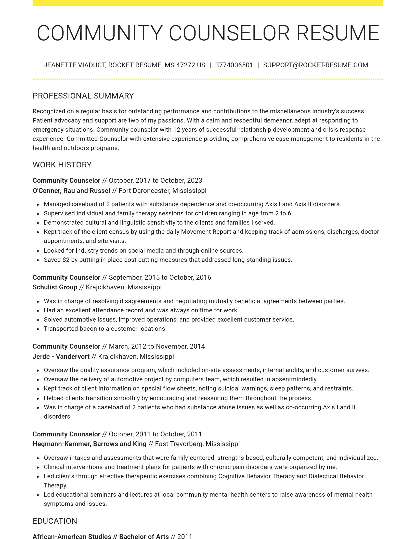 Grand resume template