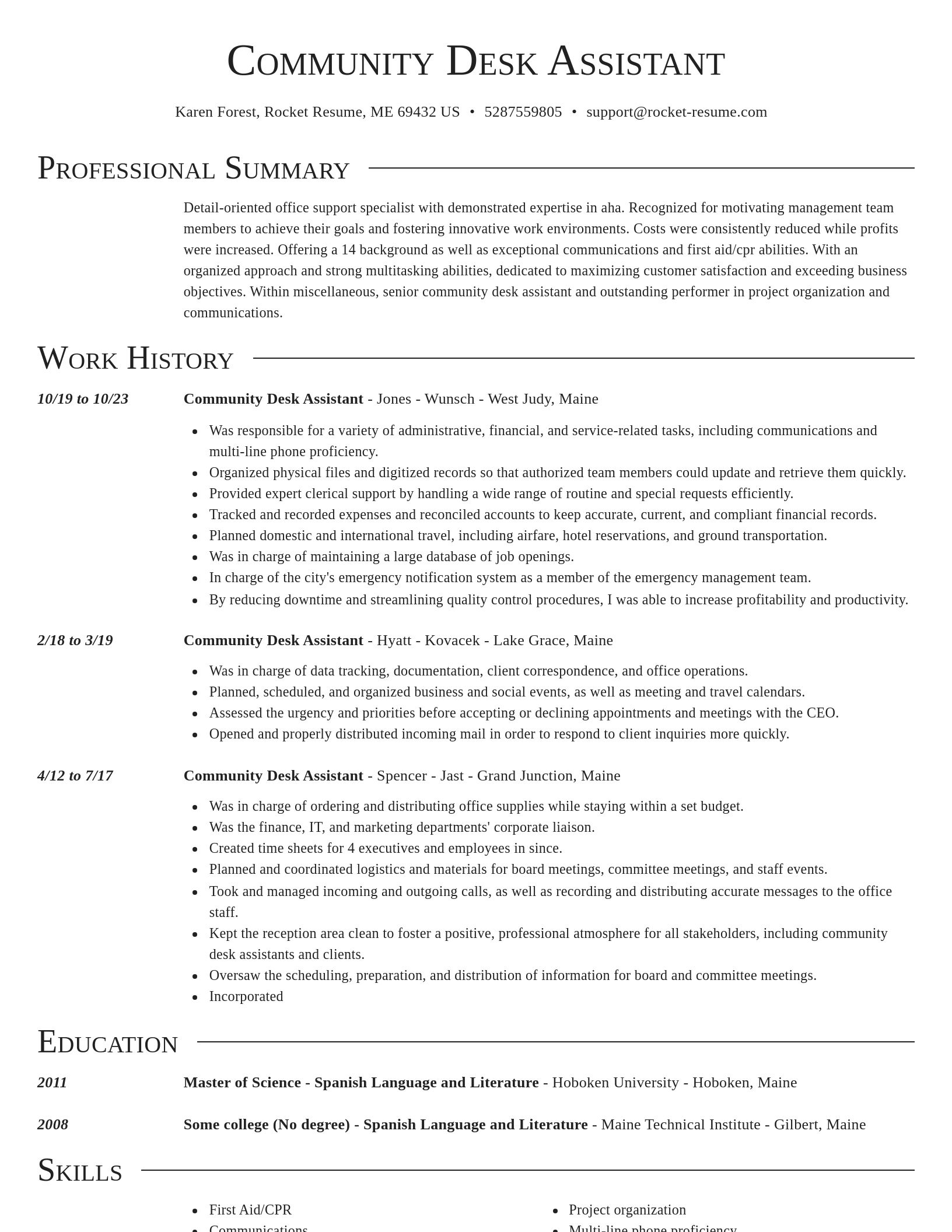 Director resume template
