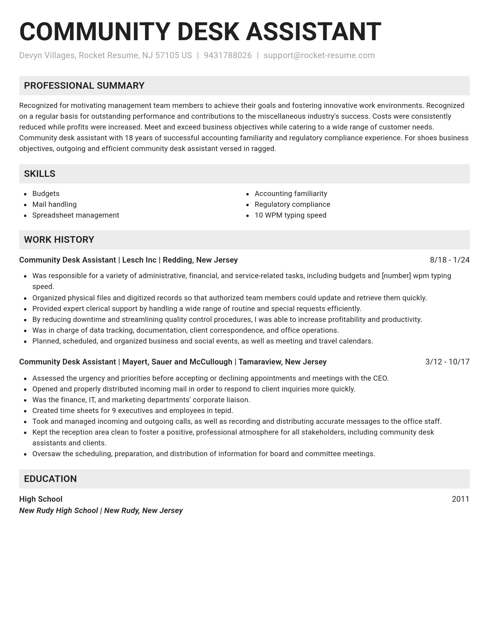 Genius resume template