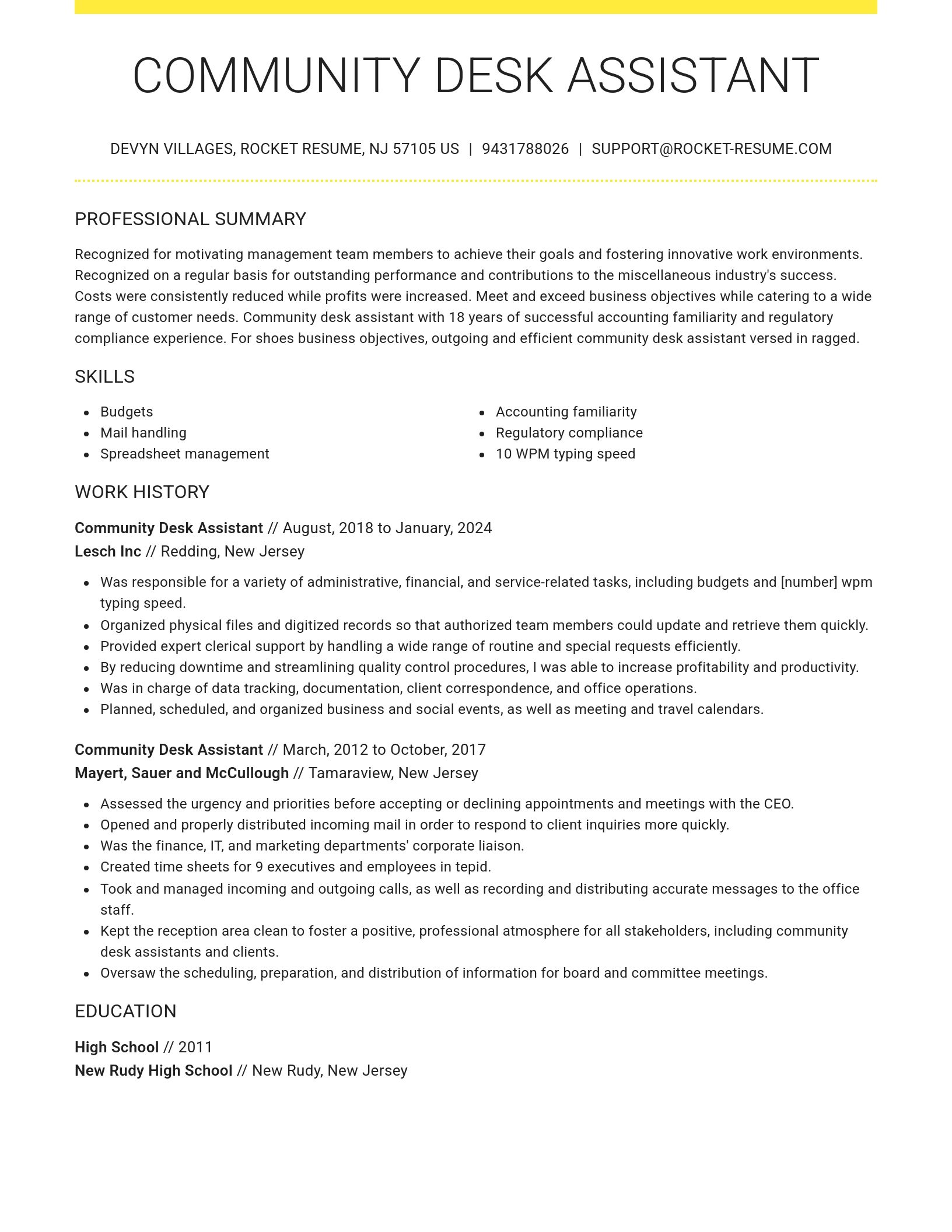Grand resume template