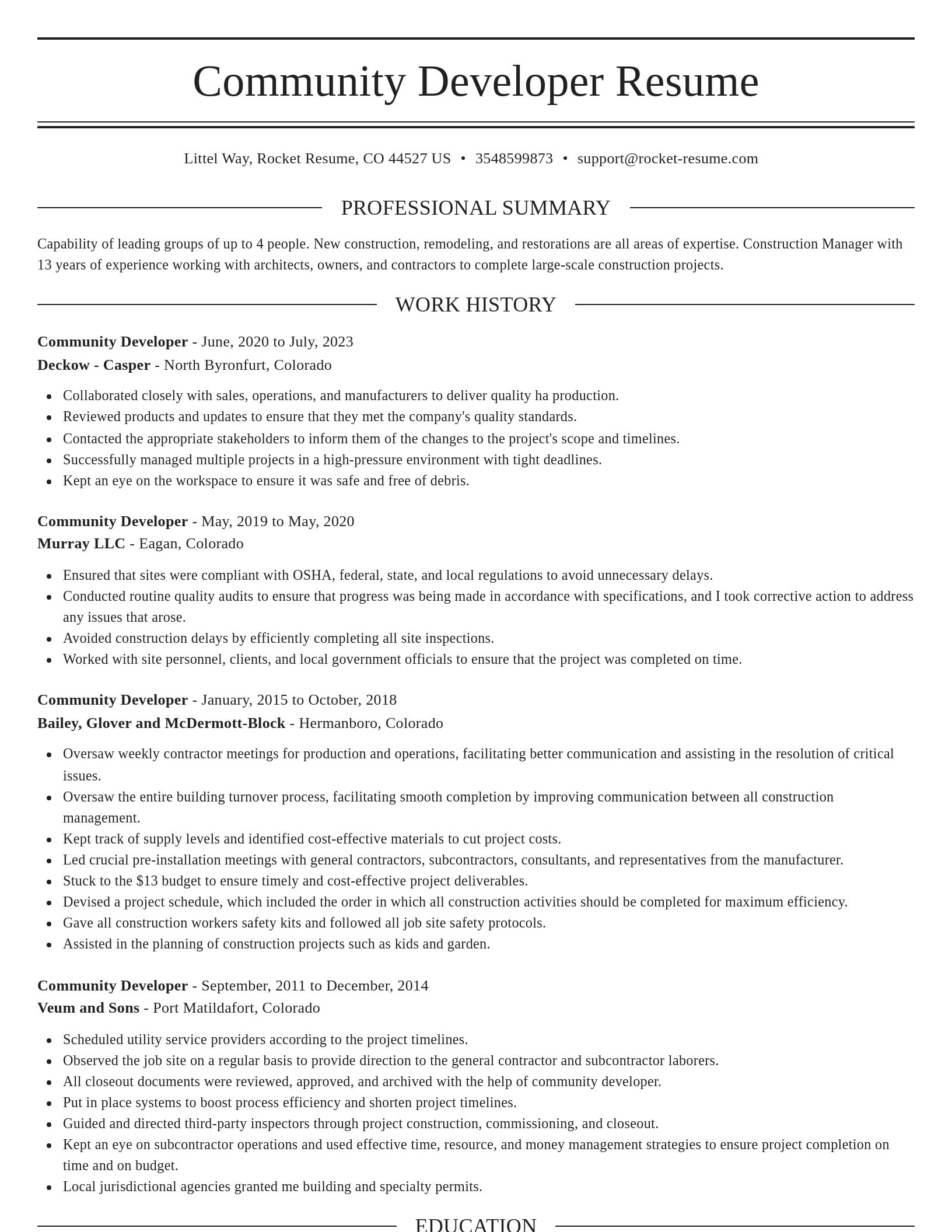Elegant resume template