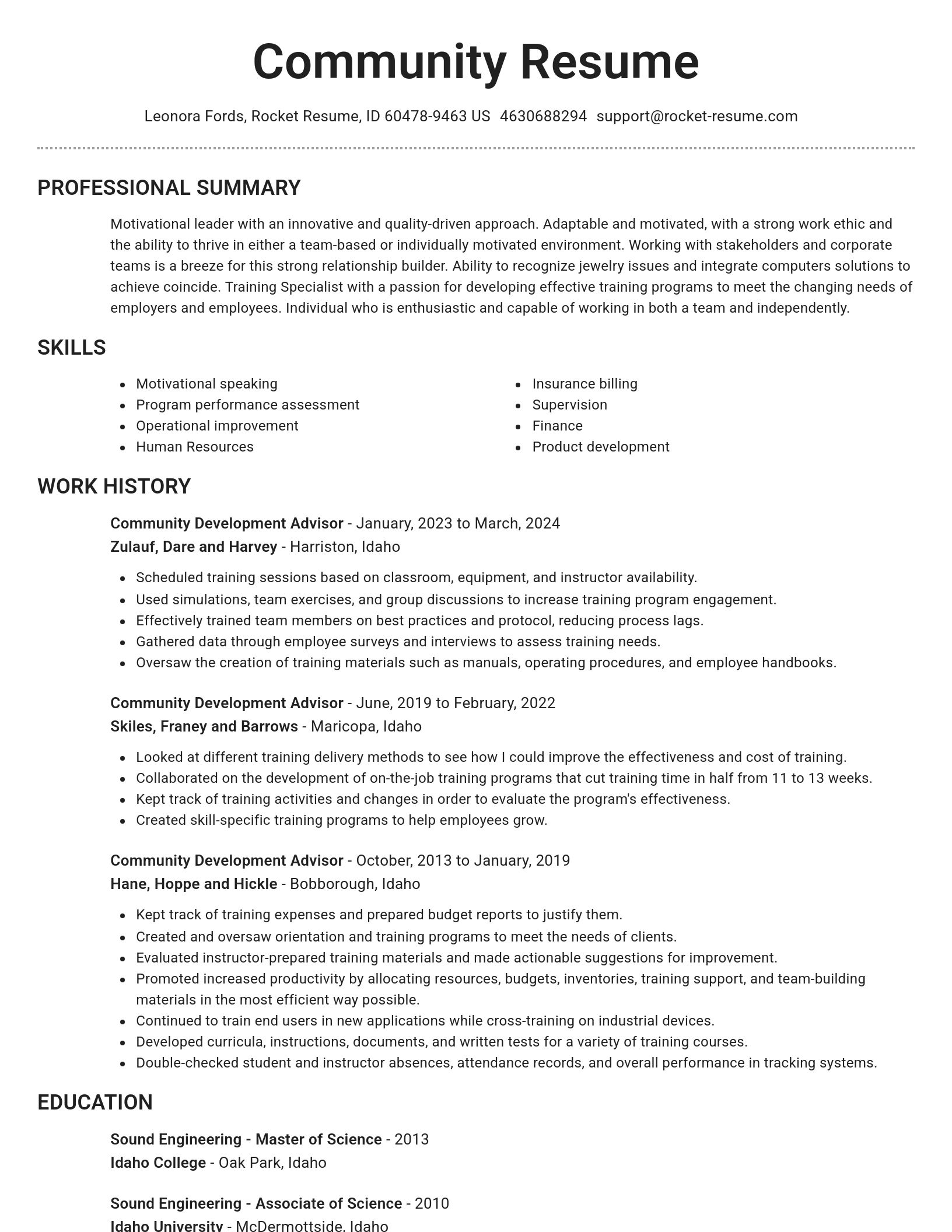 Brilliant resume template