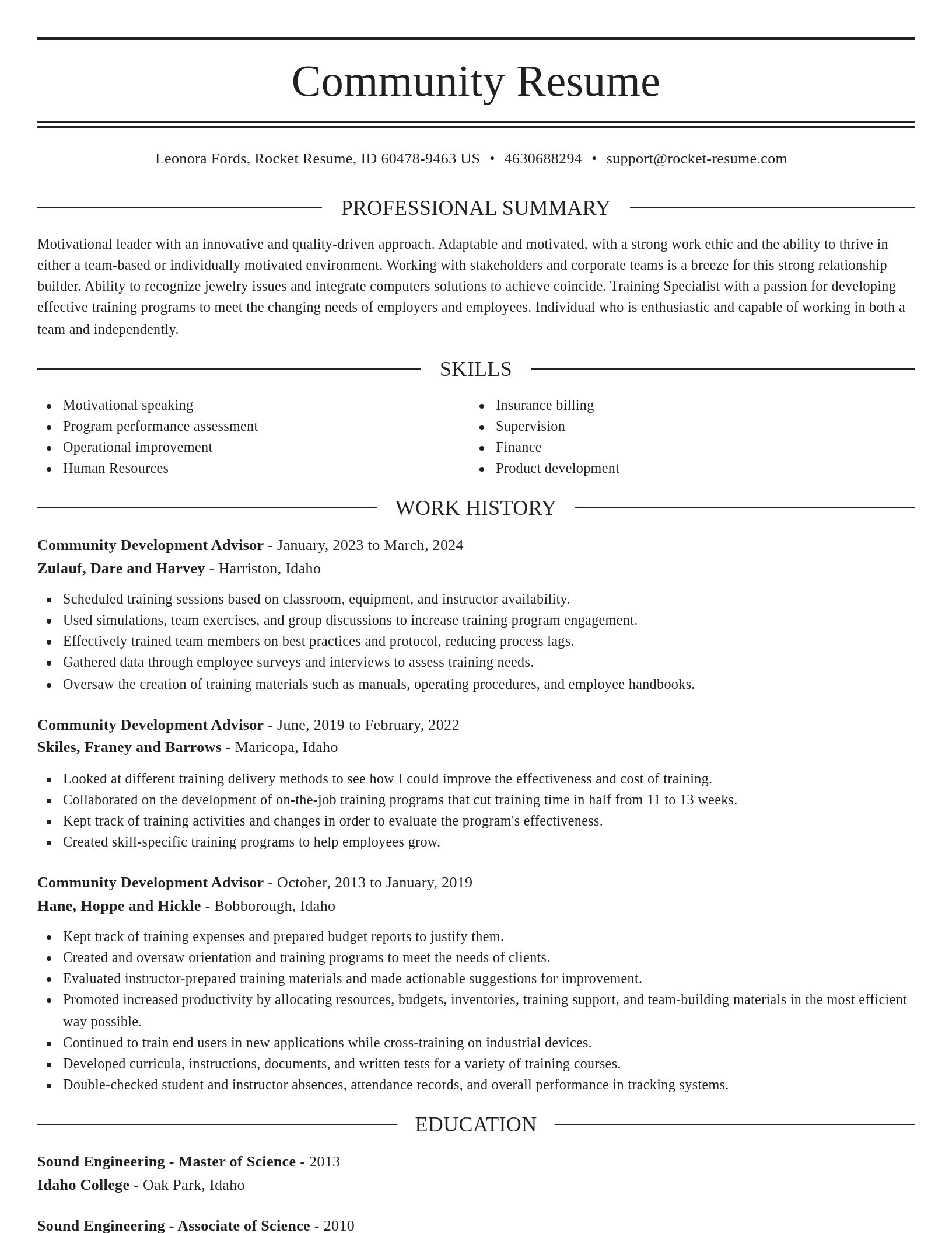 Elegant resume template