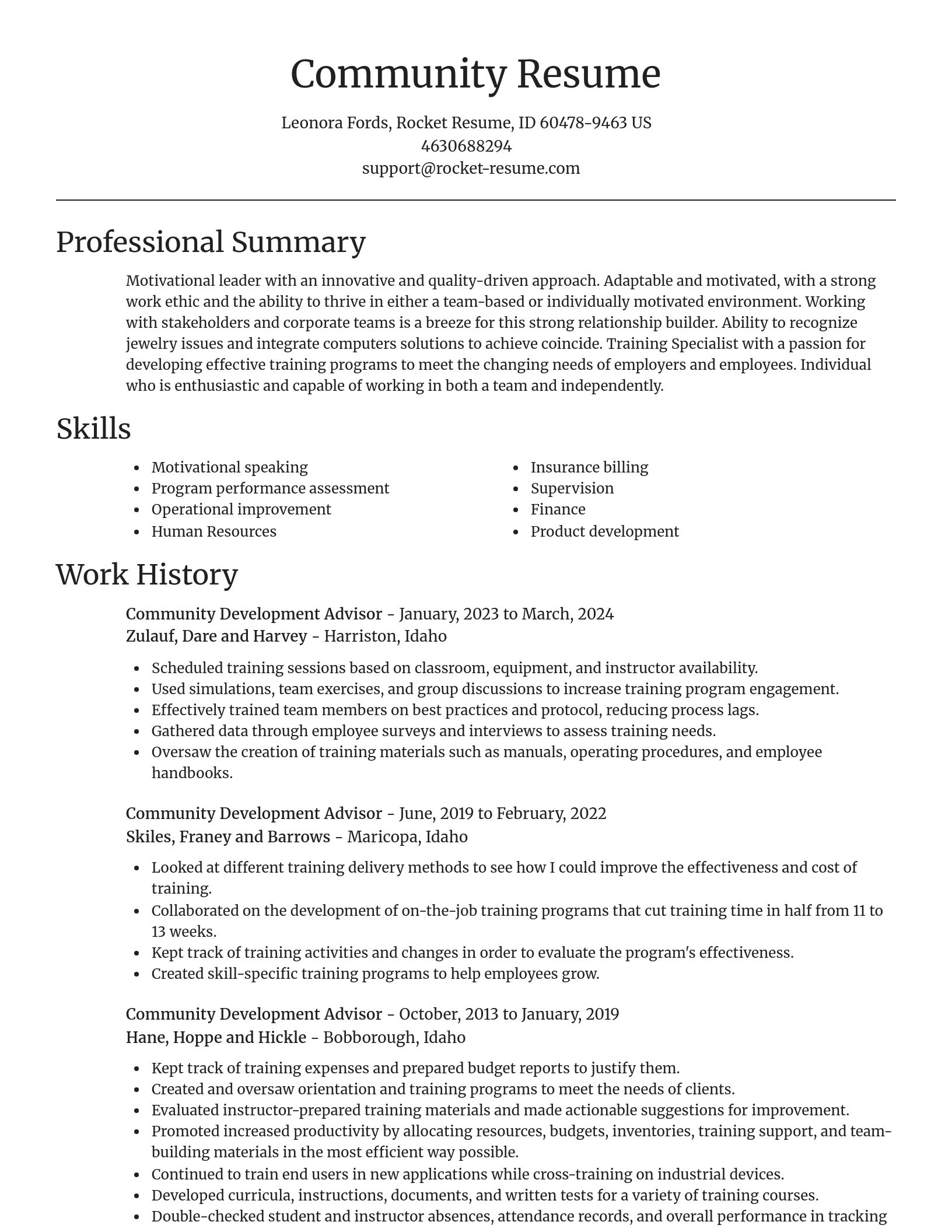 Focal Point resume template