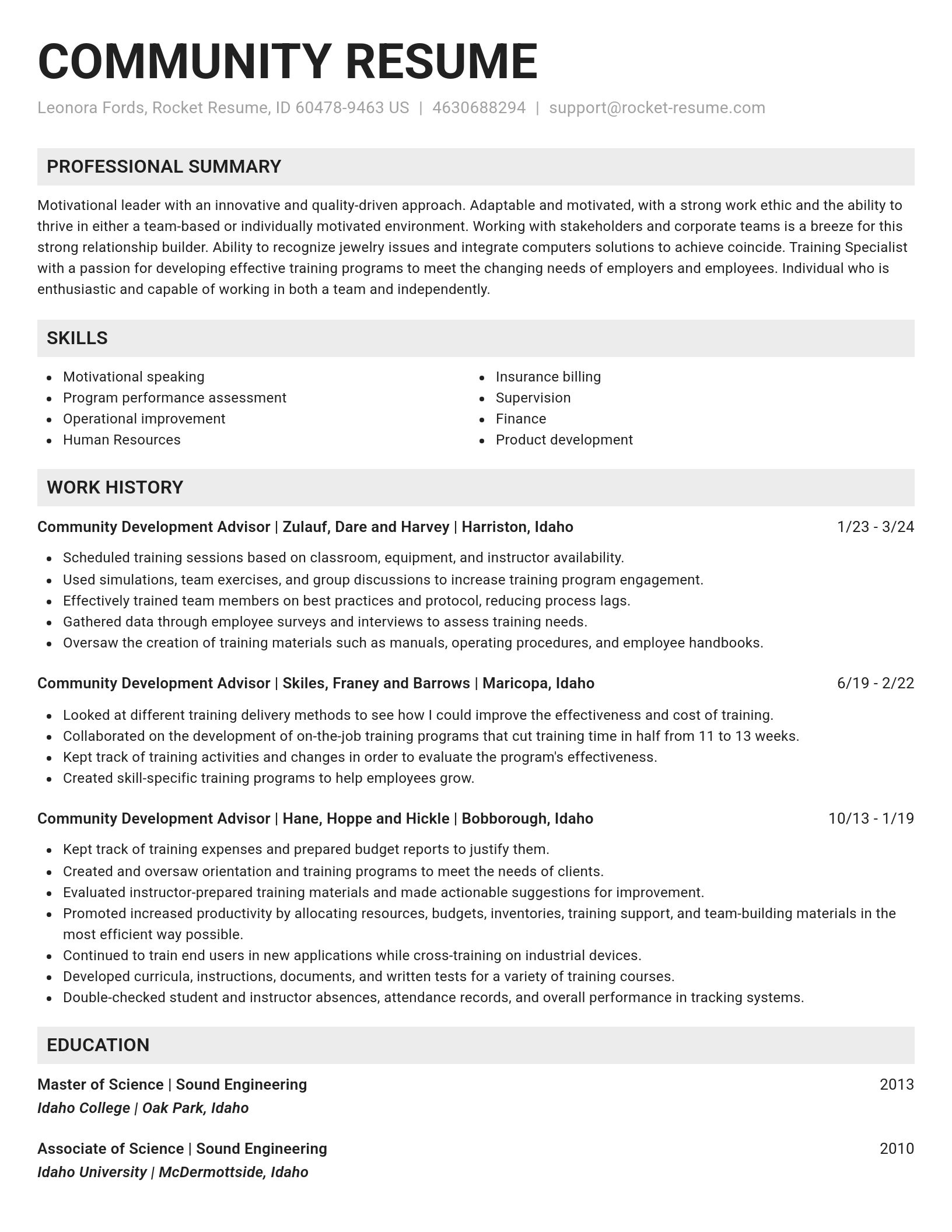 Genius resume template