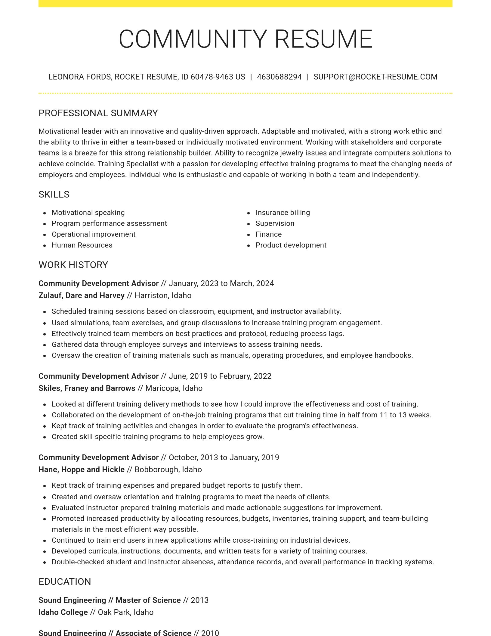 Grand resume template