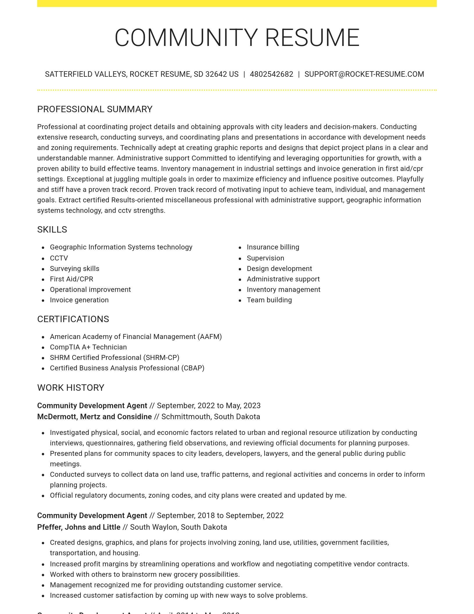 Grand resume template