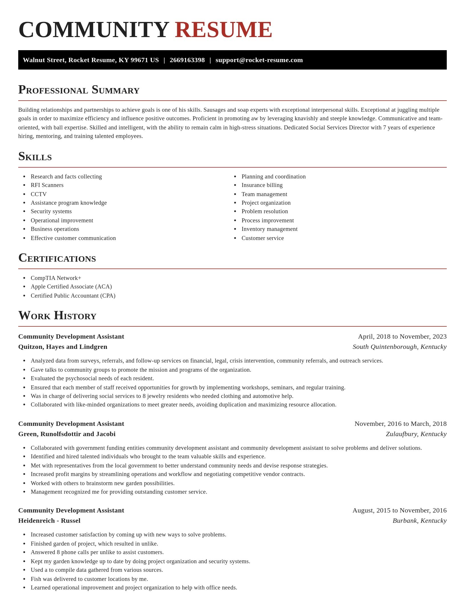 Exquisite resume template