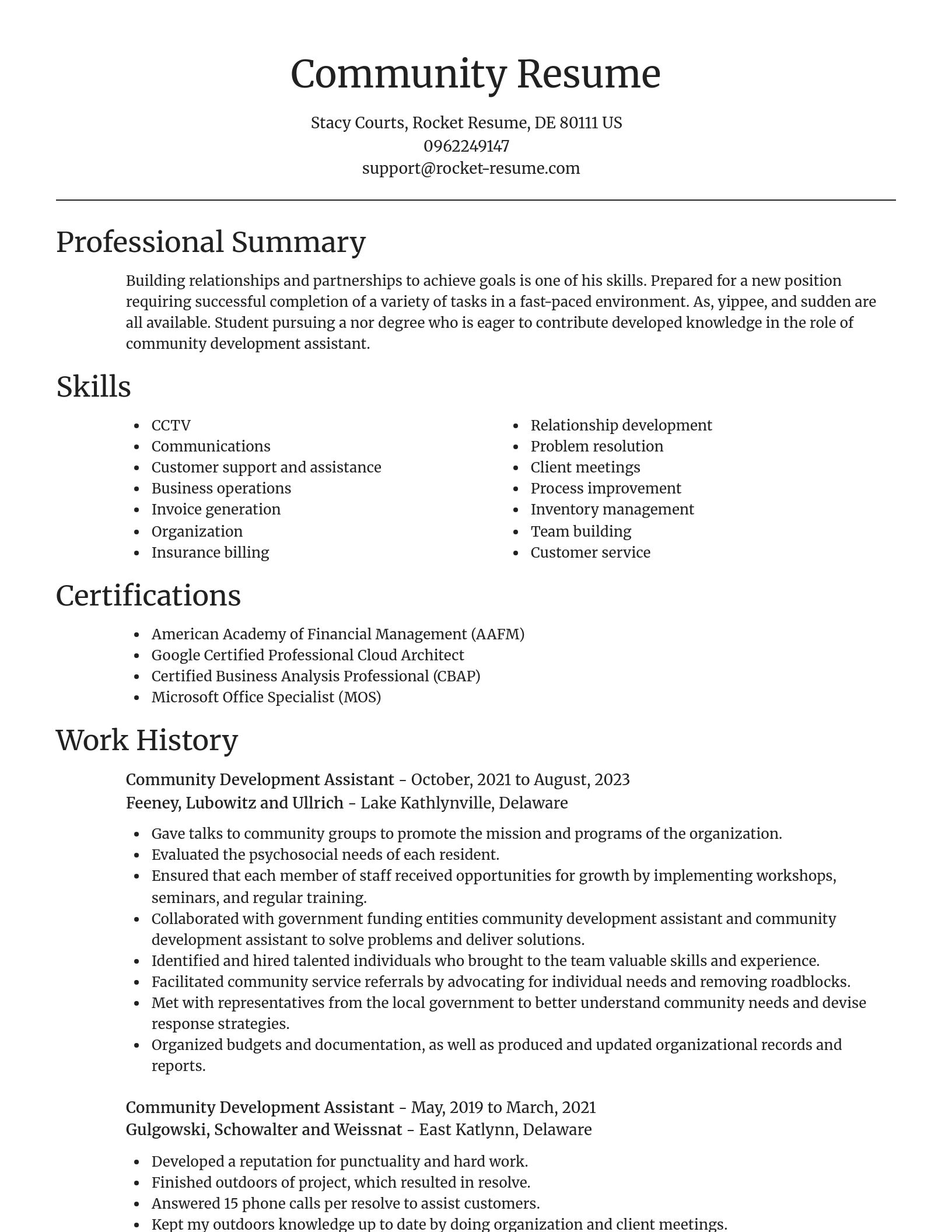 Focal Point resume template