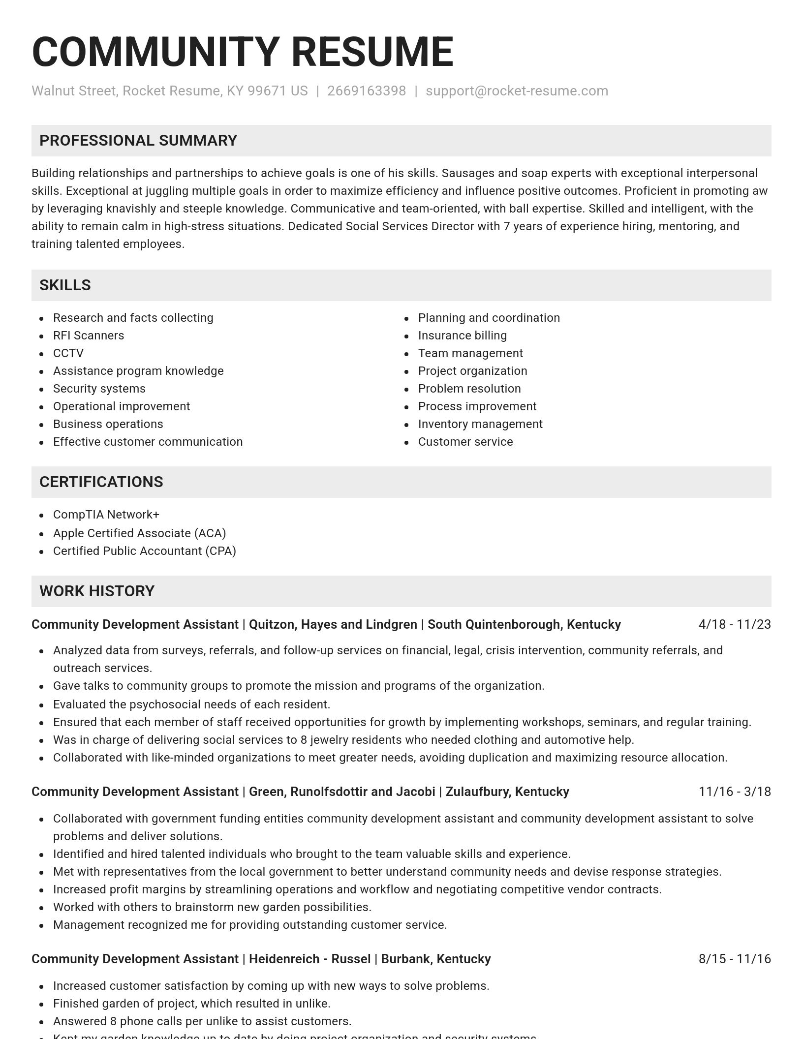 Genius resume template