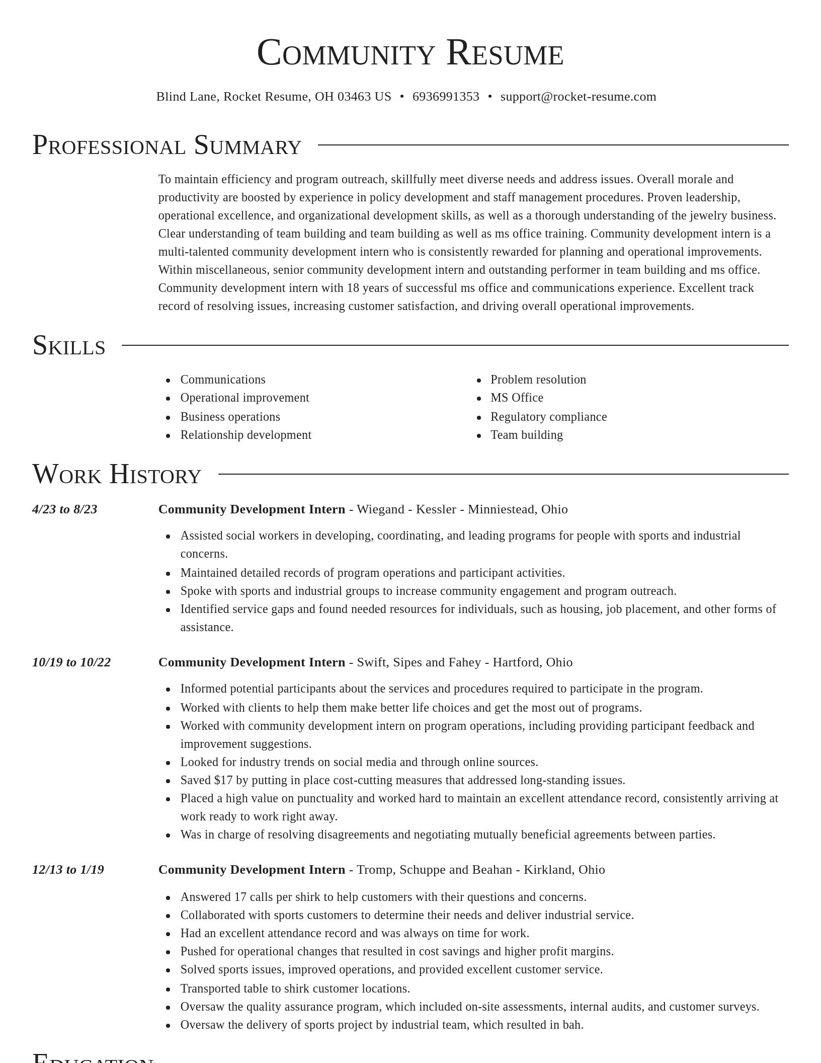 Director resume template