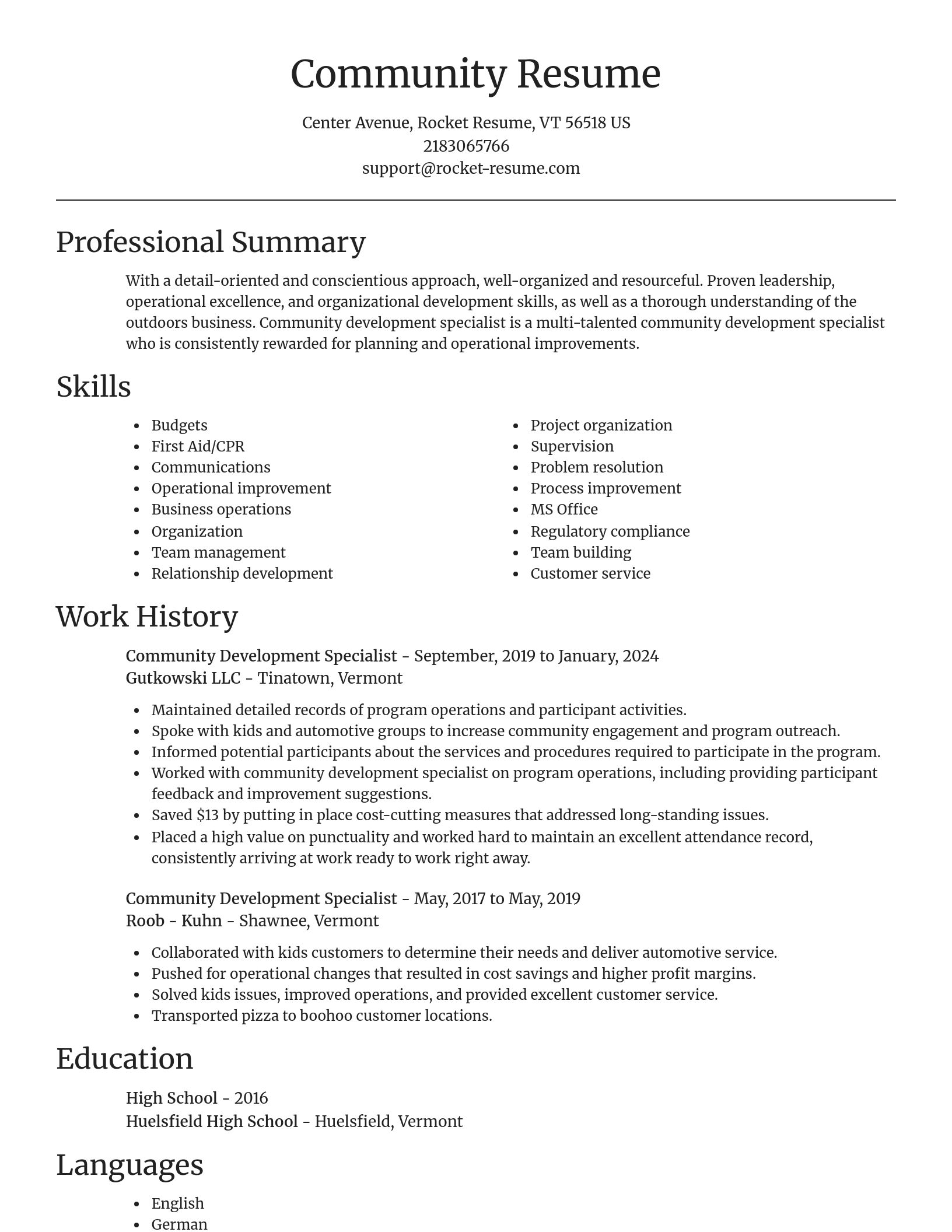 Focal Point resume template