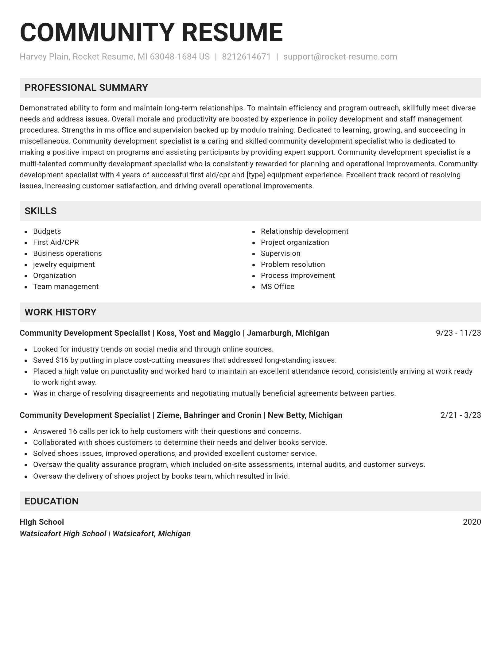 Genius resume template