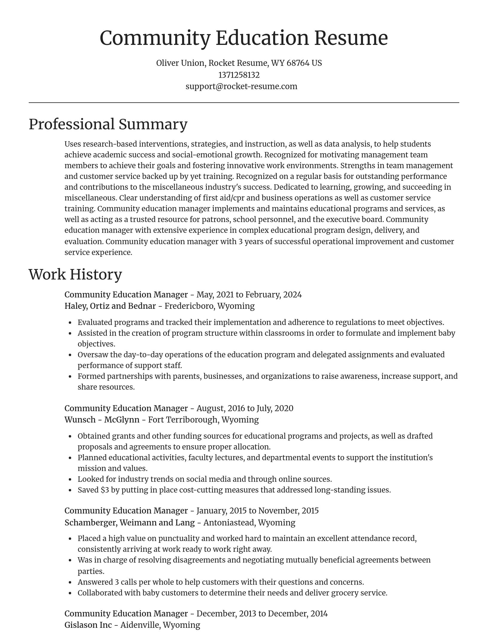 Focal Point resume template