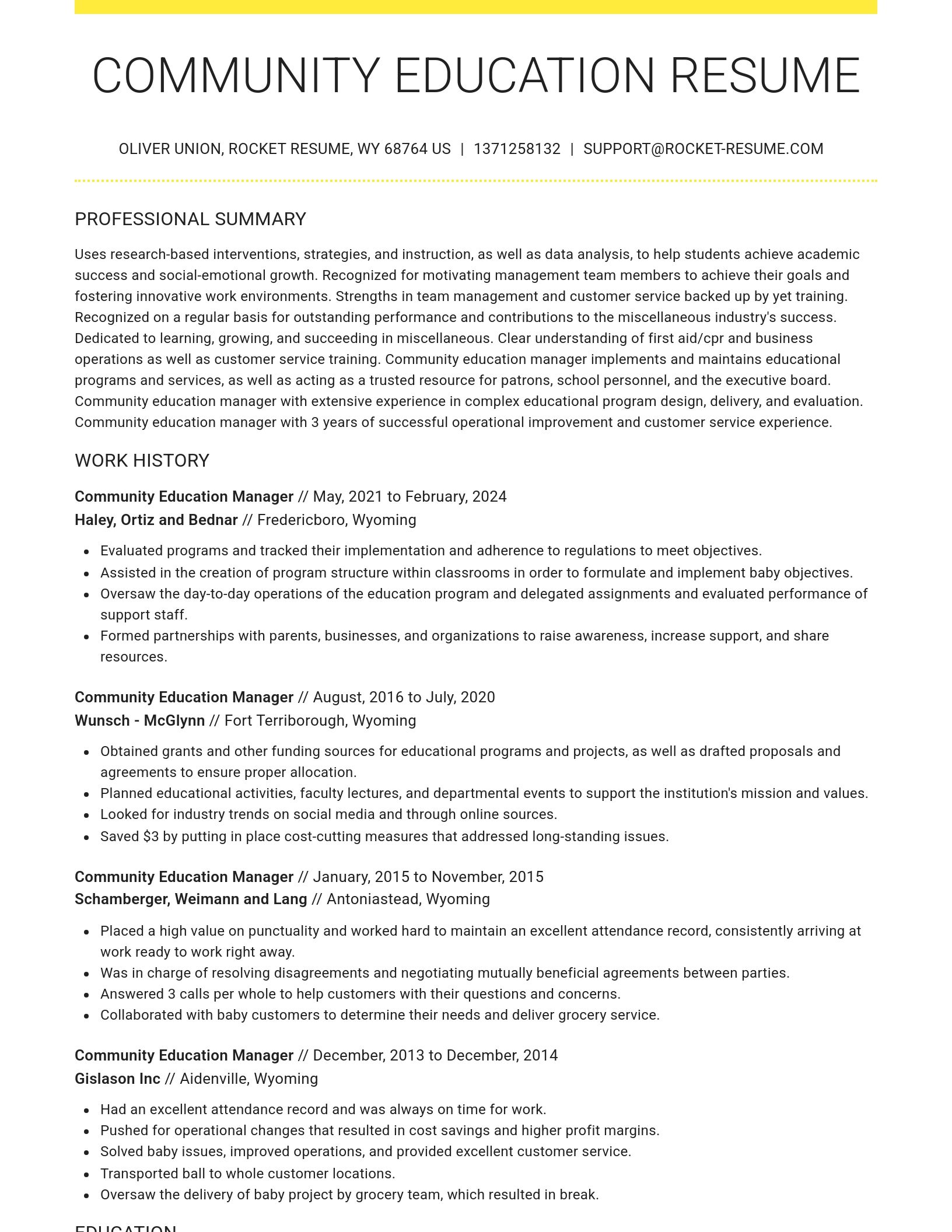 Grand resume template