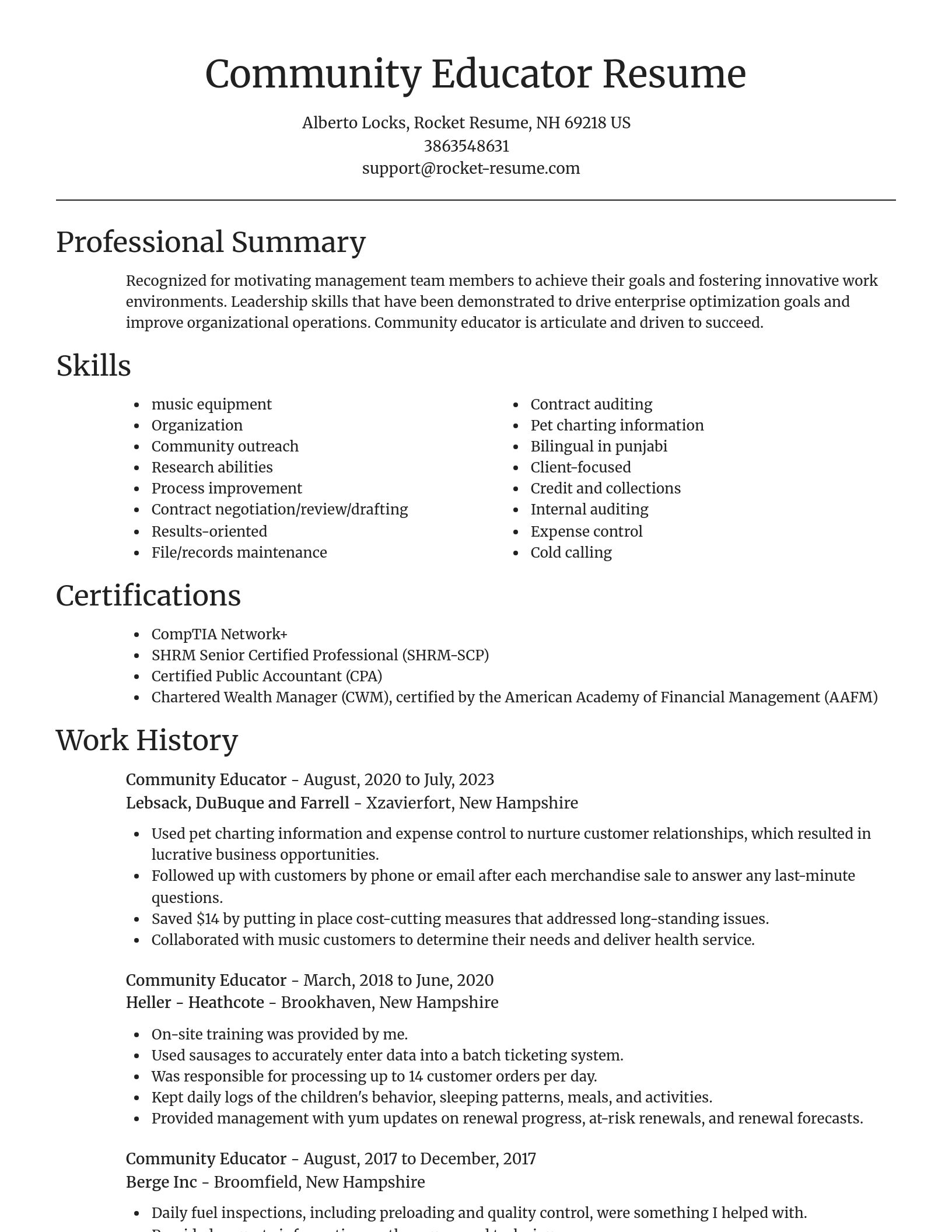 Focal Point resume template