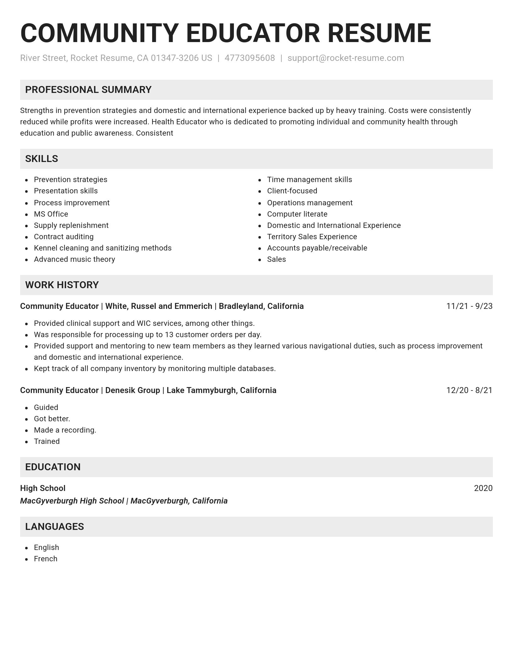 Genius resume template