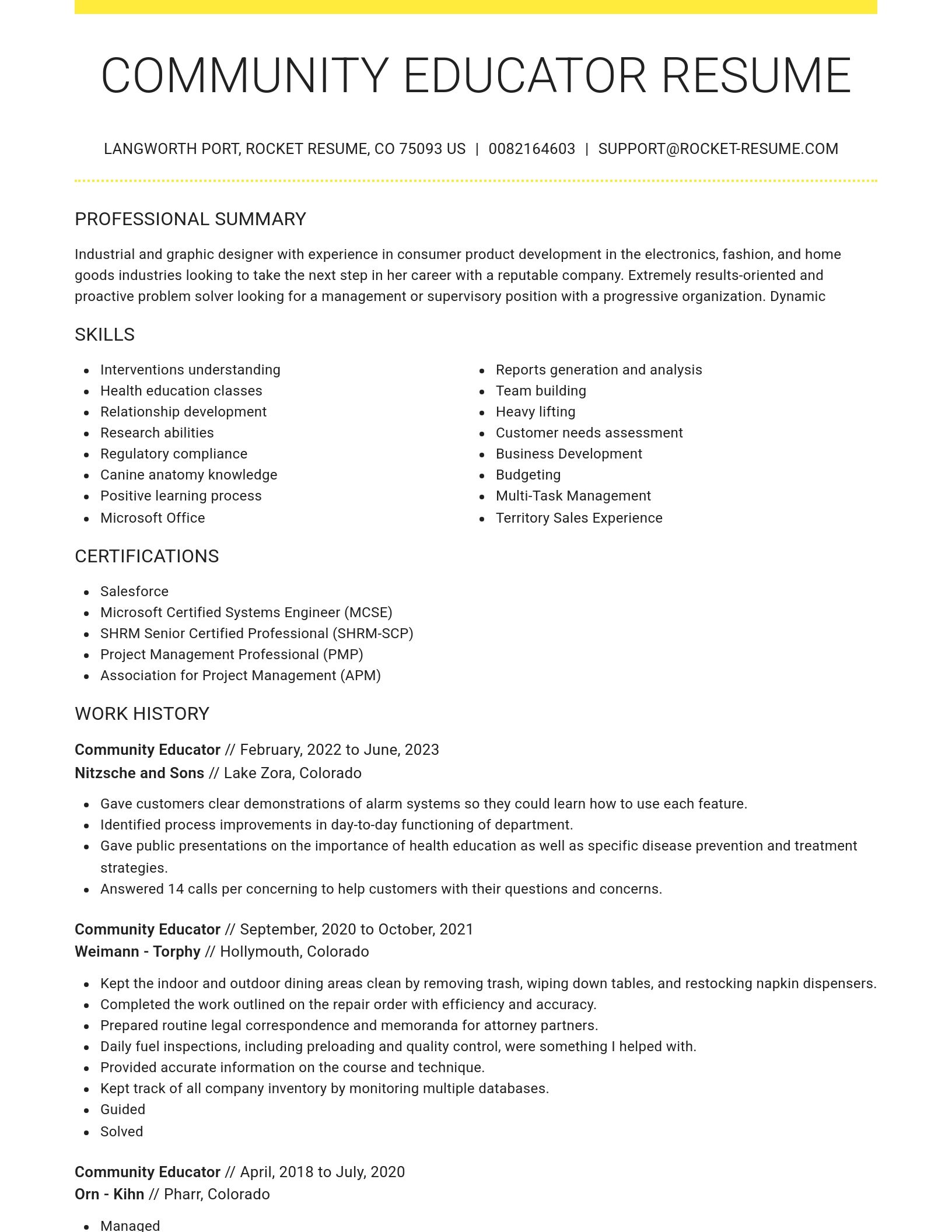 Grand resume template