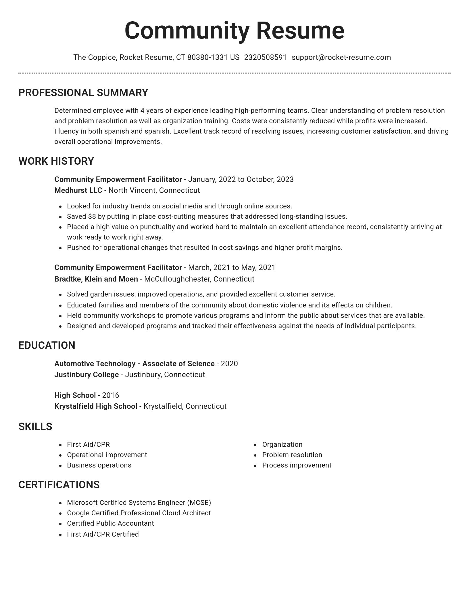 Brilliant resume template