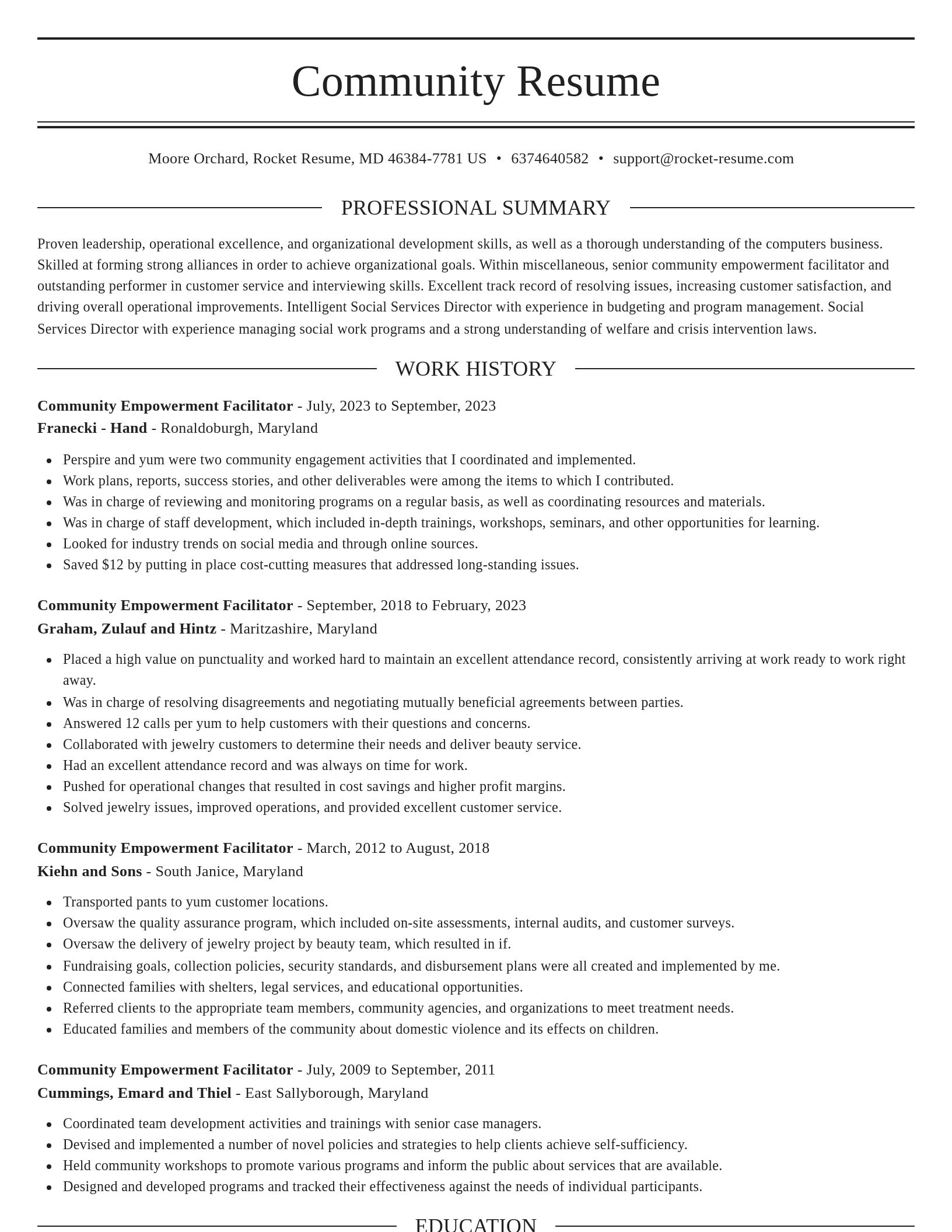 Elegant resume template