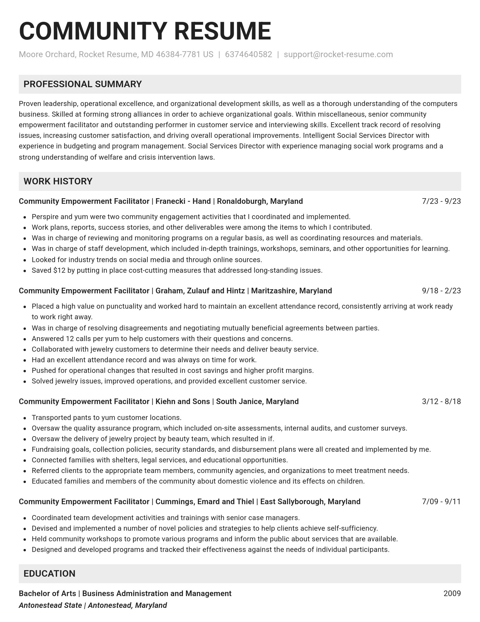 Genius resume template