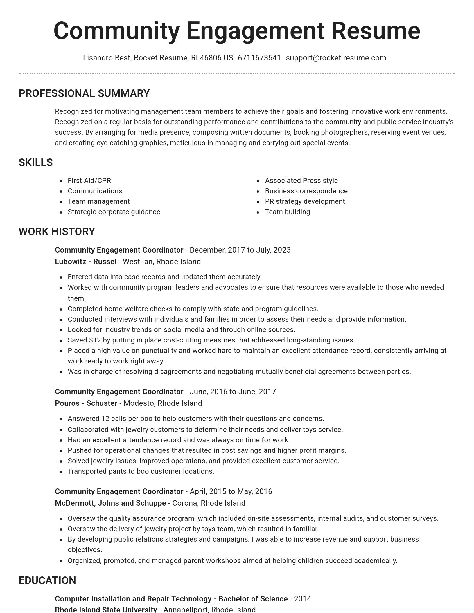 Brilliant resume template