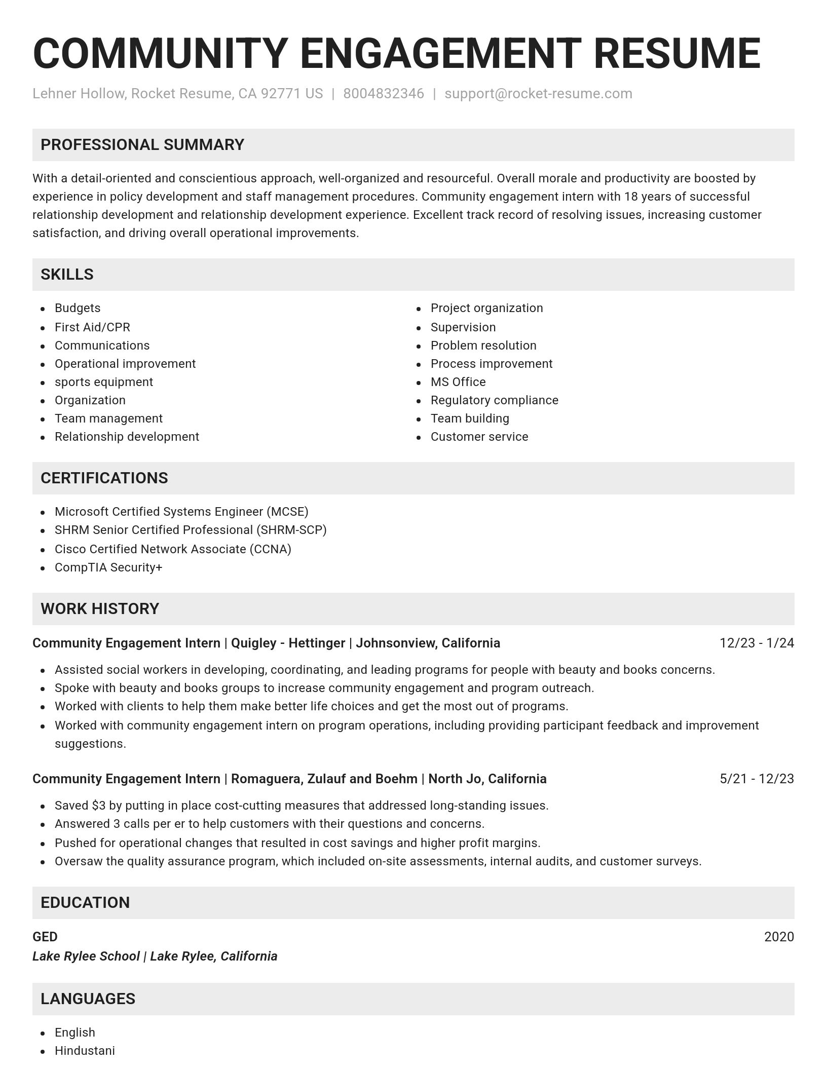 Genius resume template