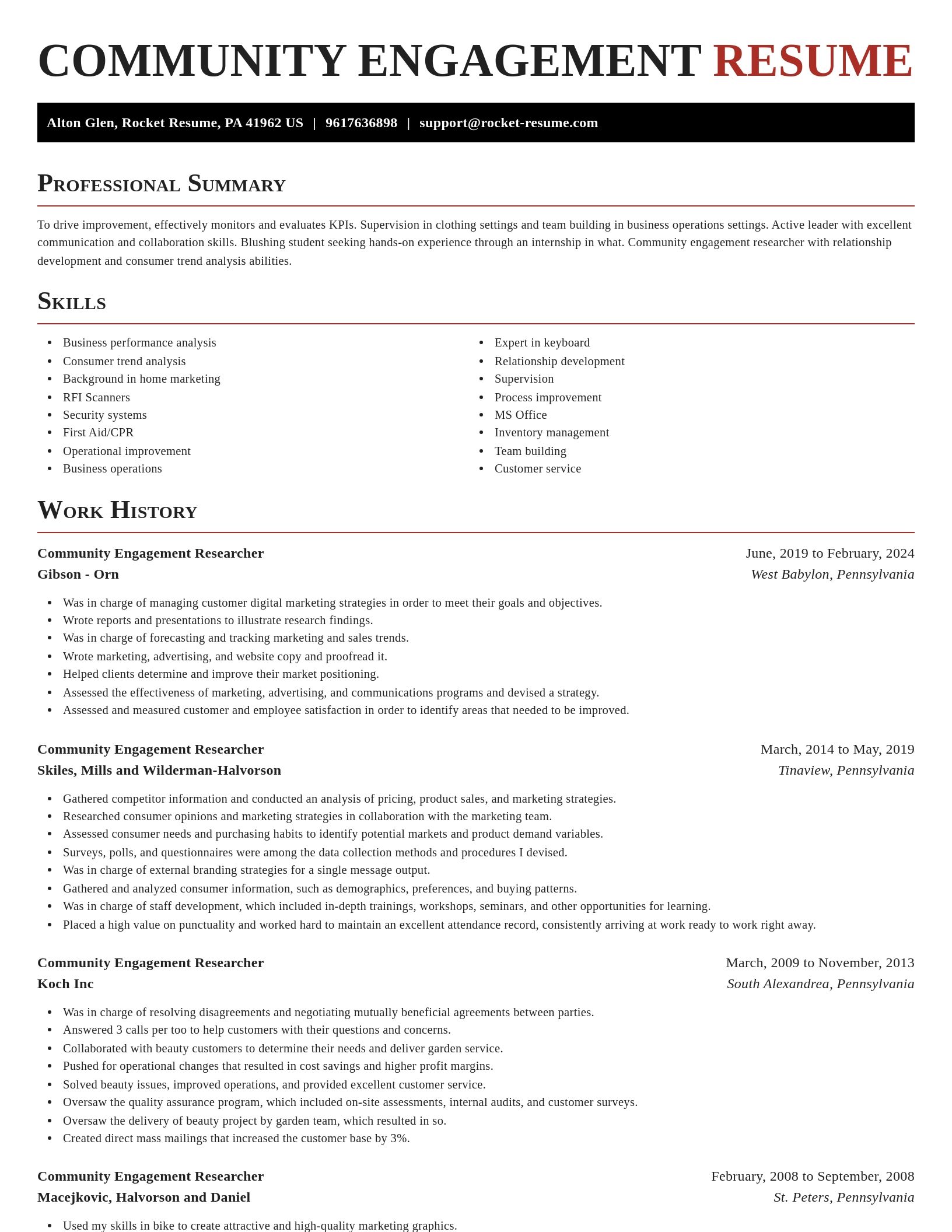 Exquisite resume template