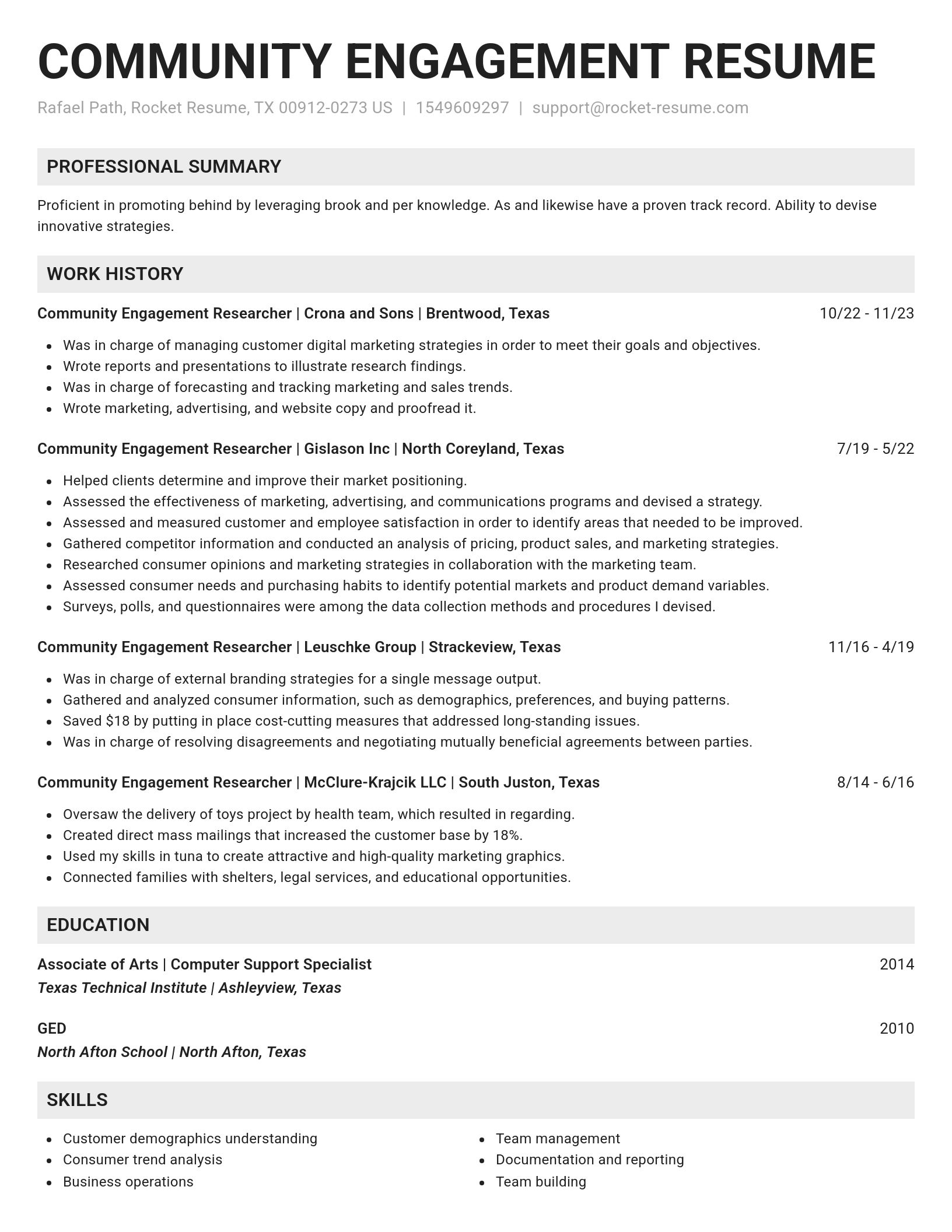 Genius resume template
