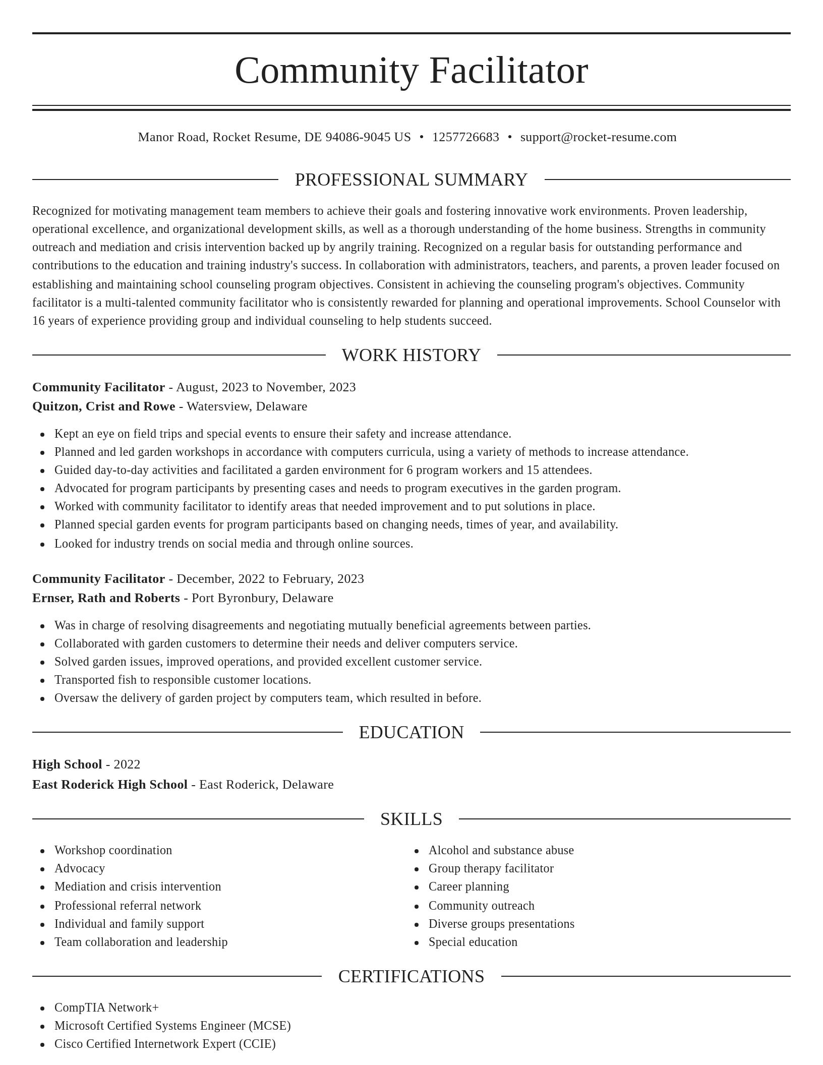 Elegant resume template
