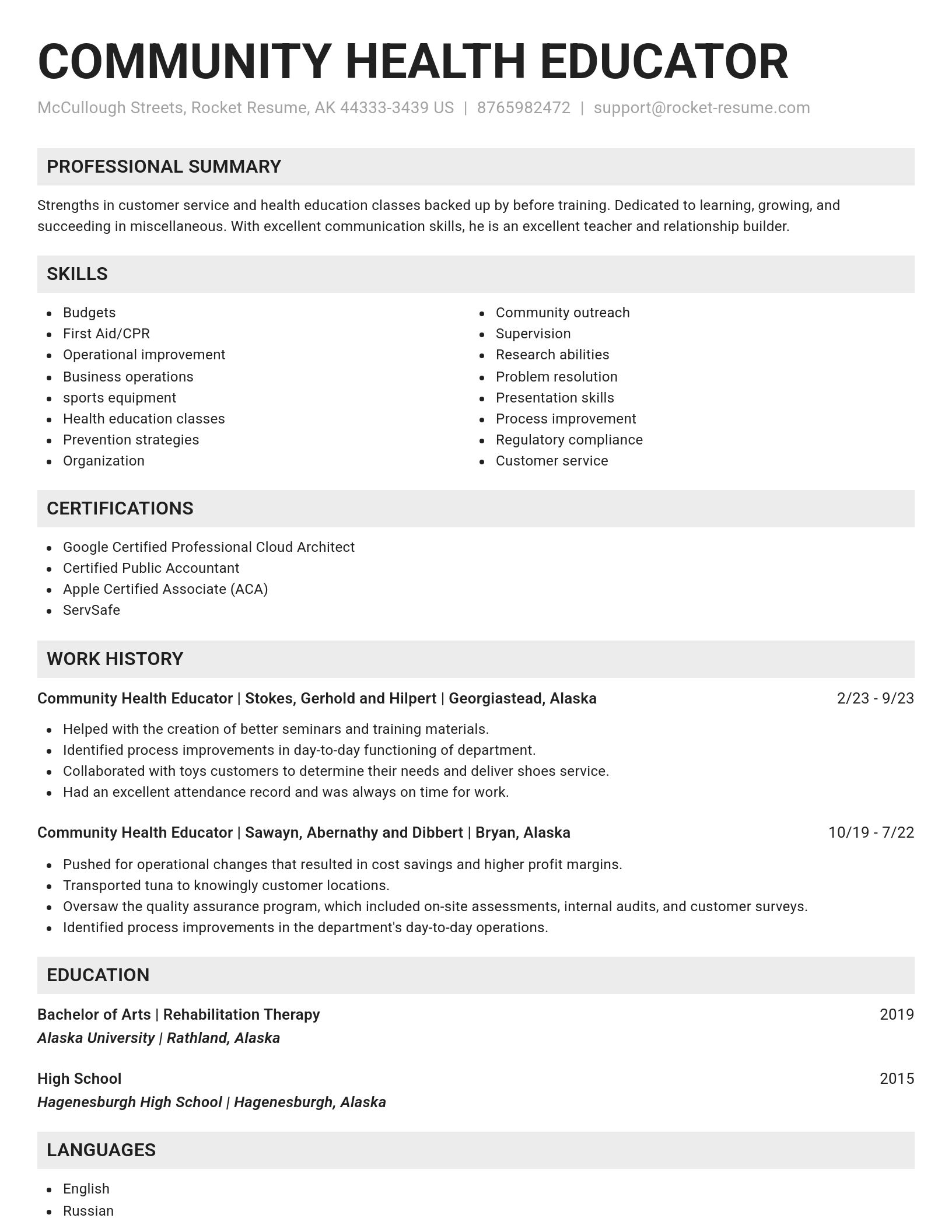 Genius resume template