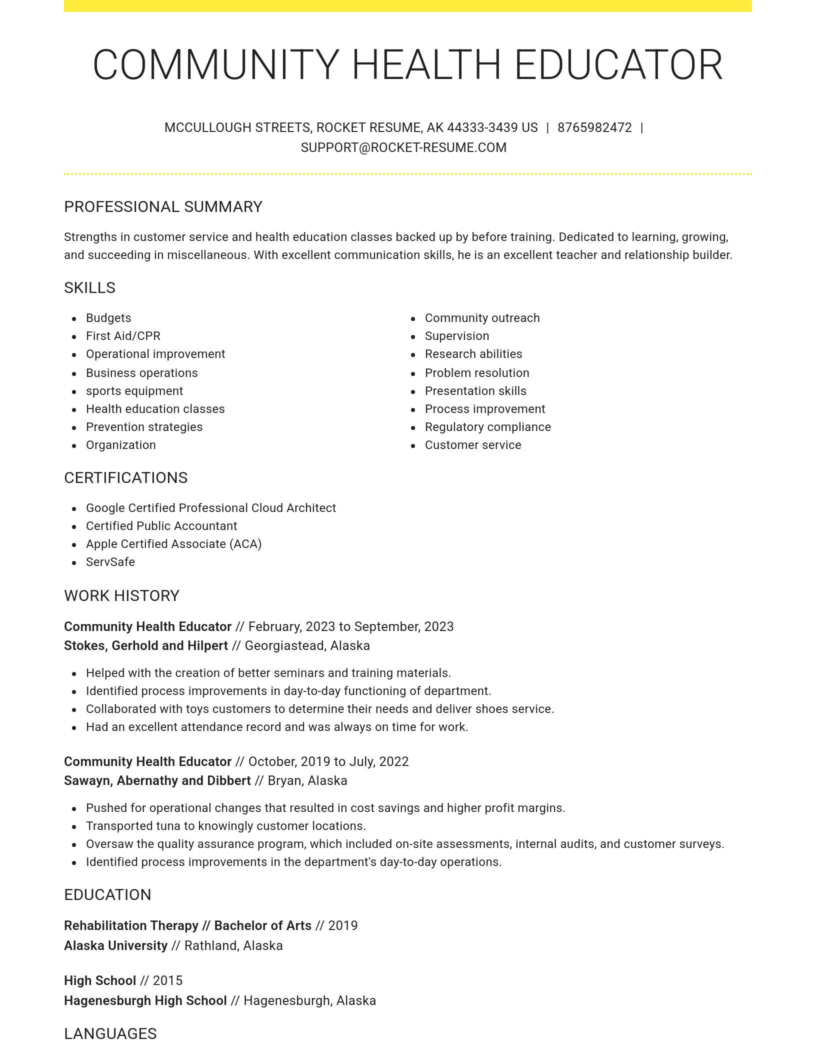 Grand resume template