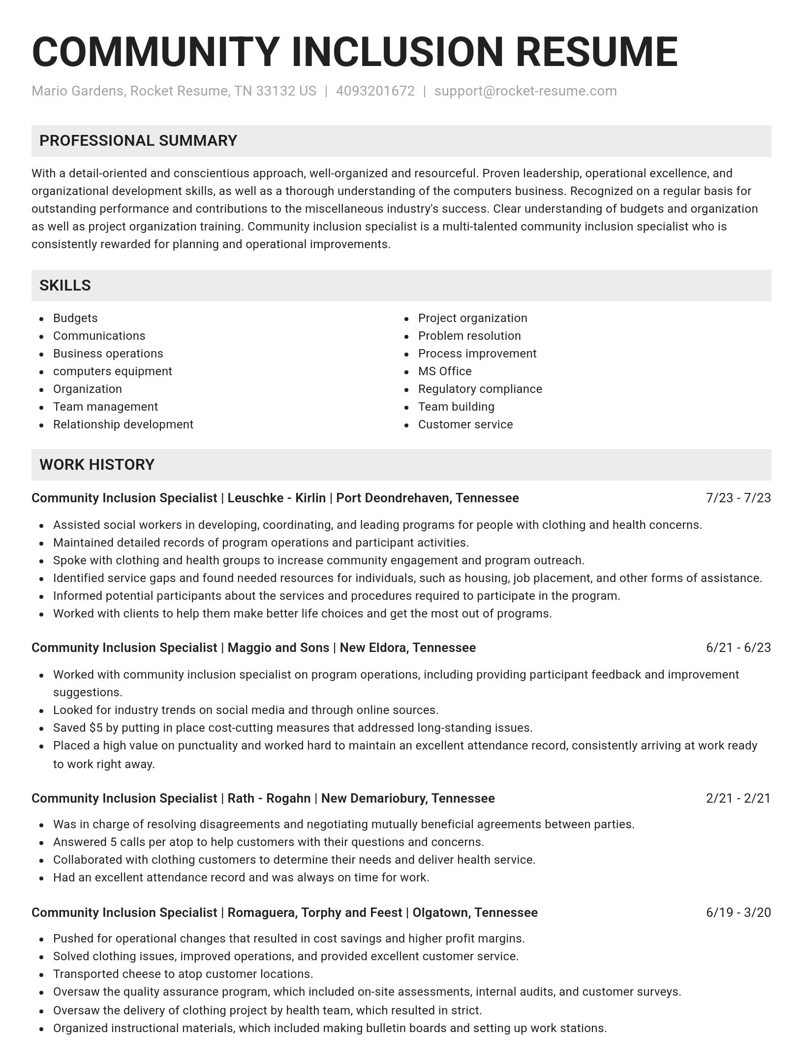 Genius resume template
