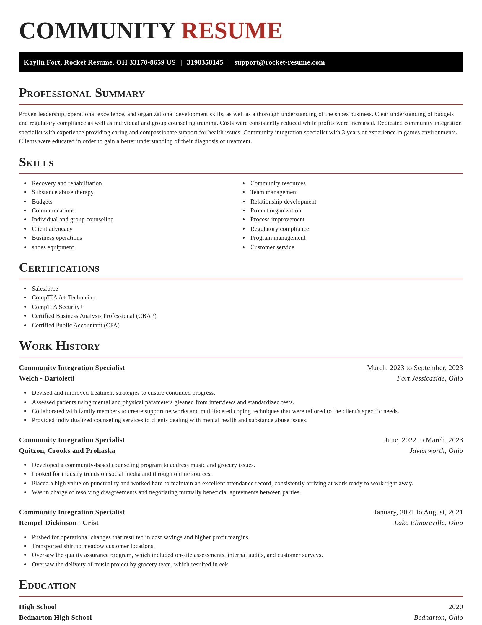 Exquisite resume template