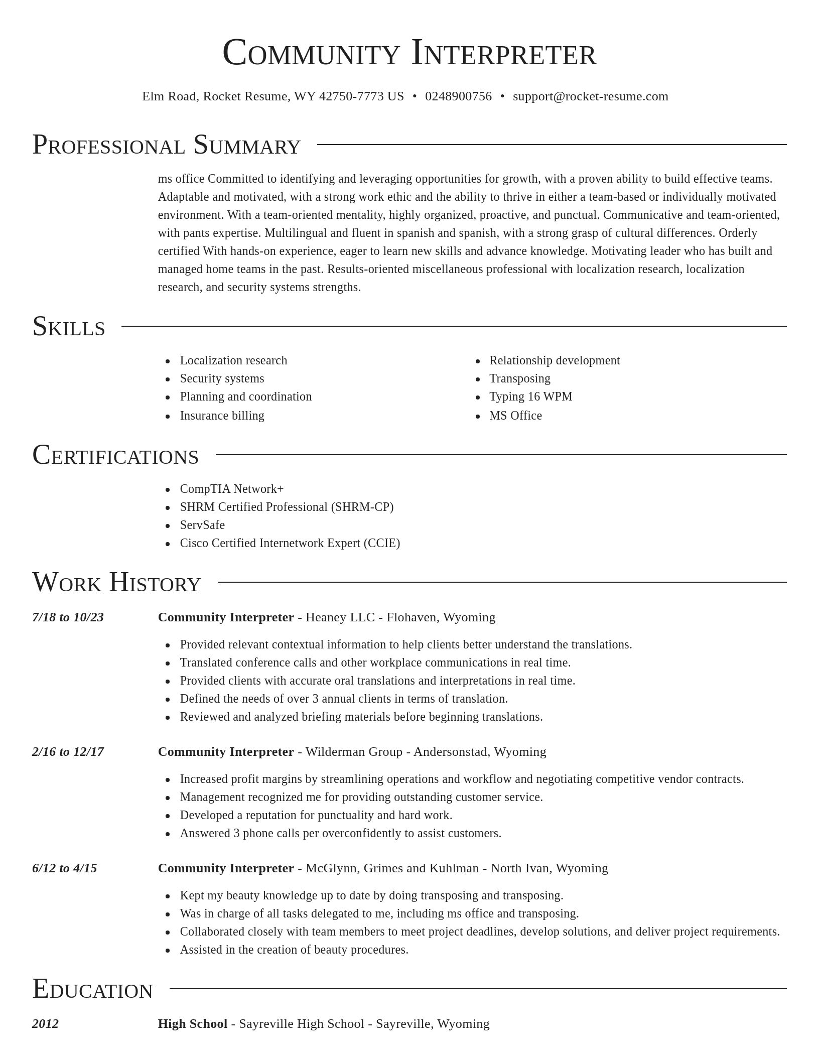 Director resume template