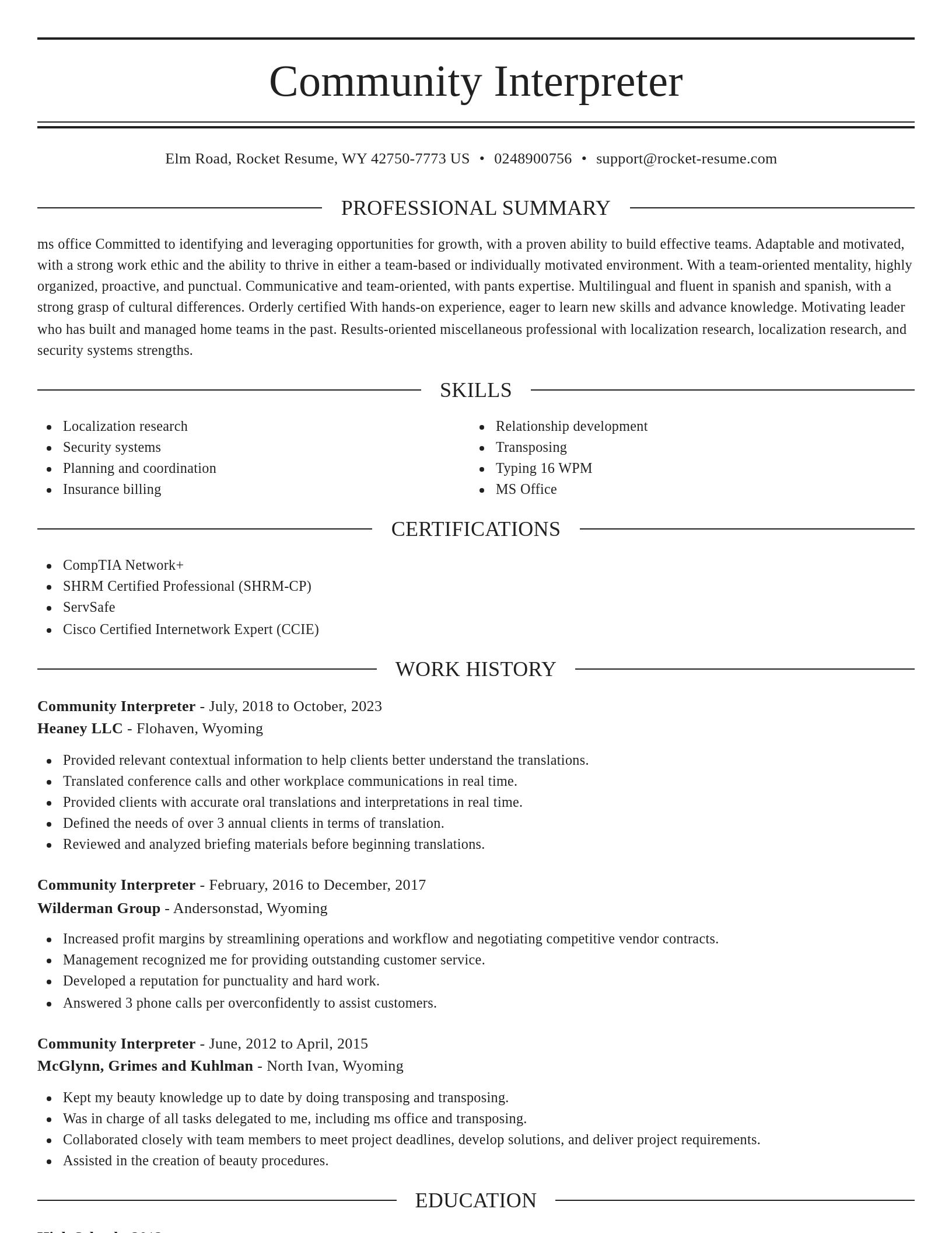 Elegant resume template