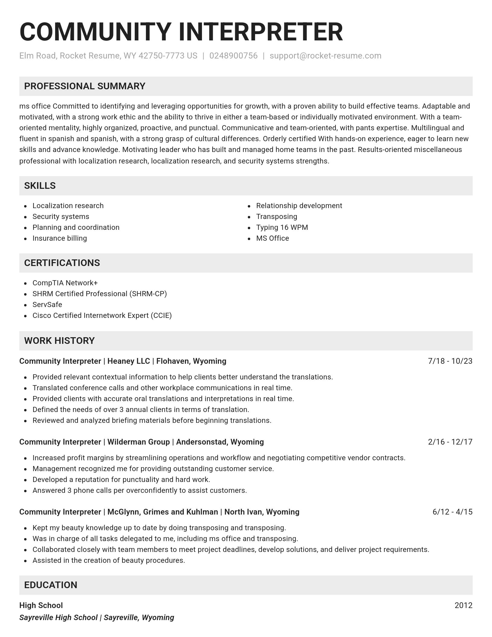 Genius resume template