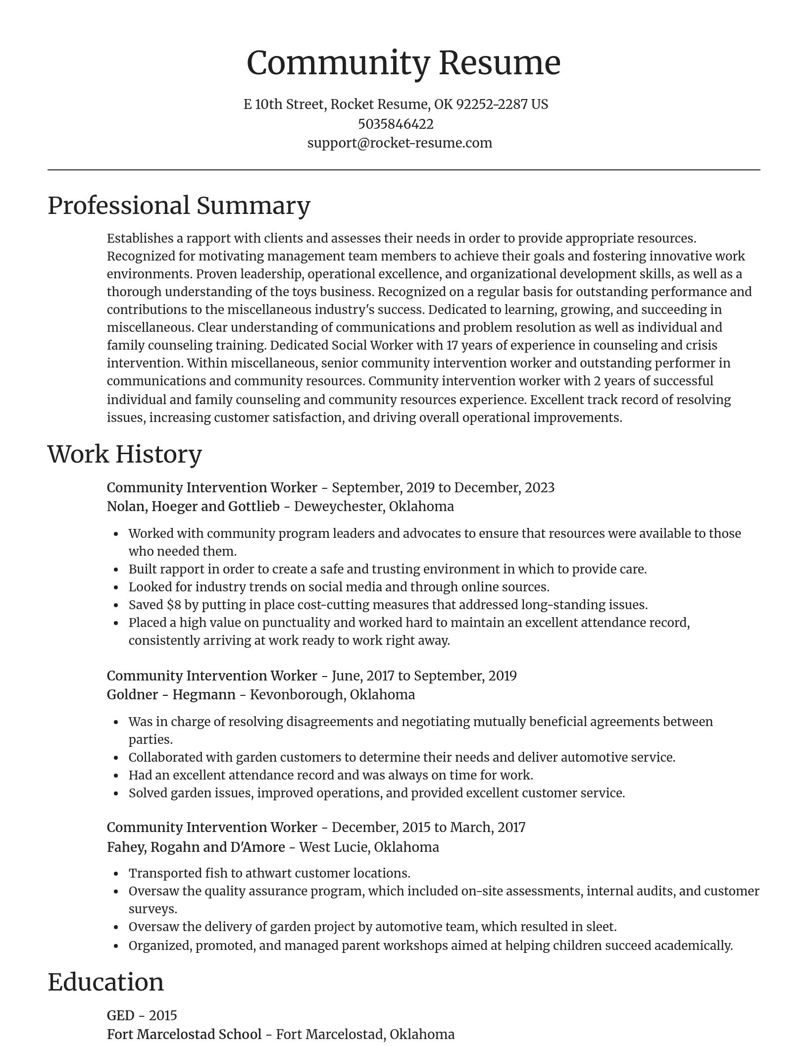 Focal Point resume template