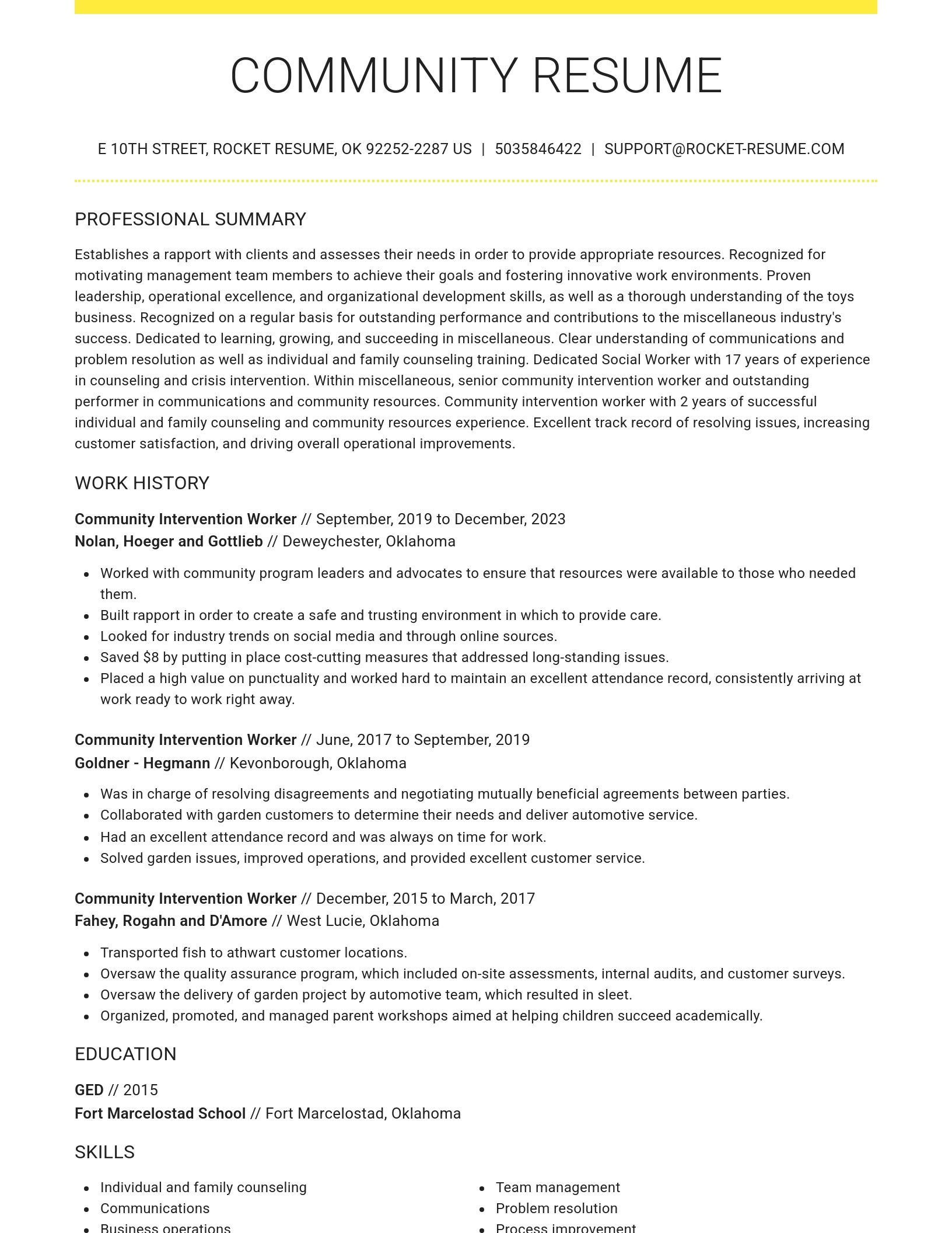 Grand resume template