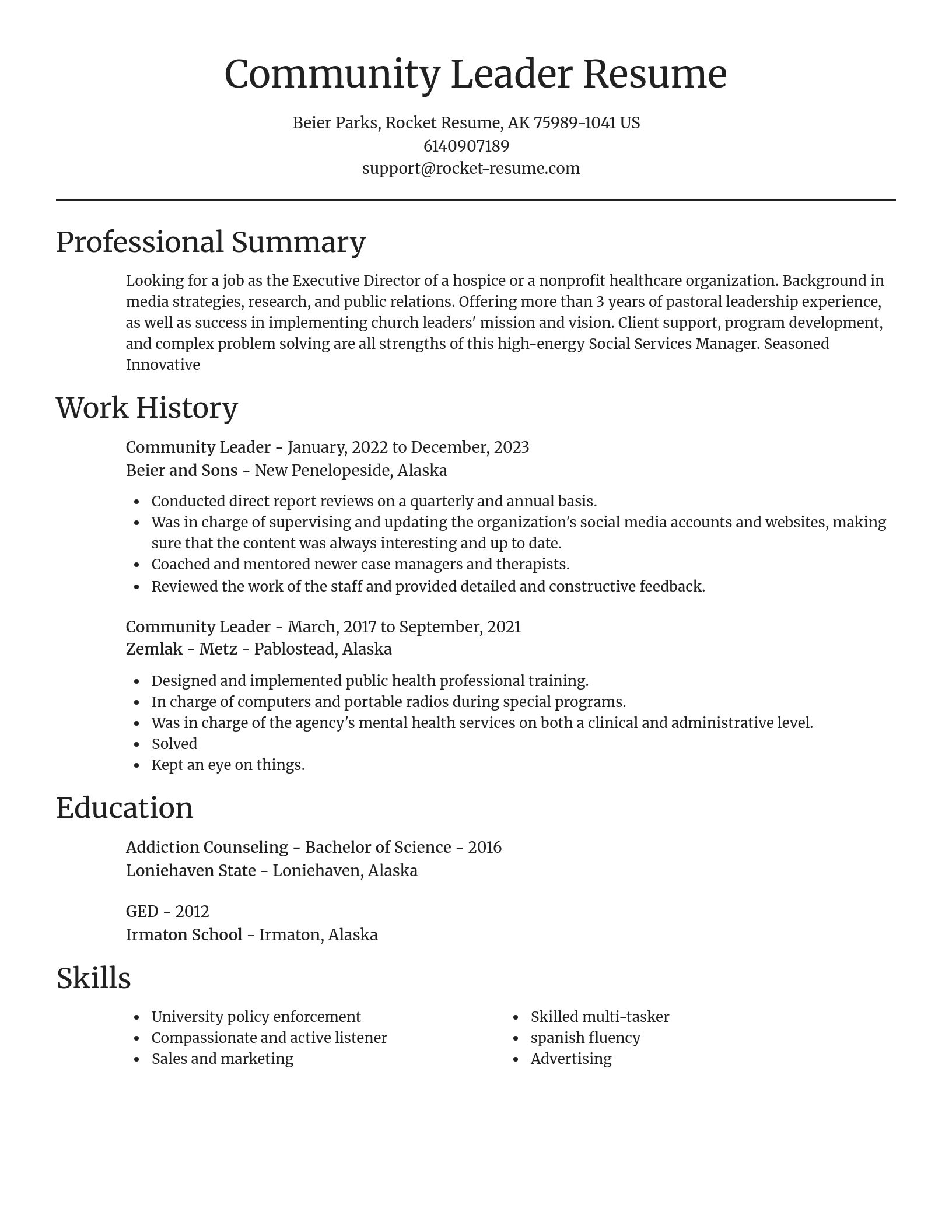 Focal Point resume template