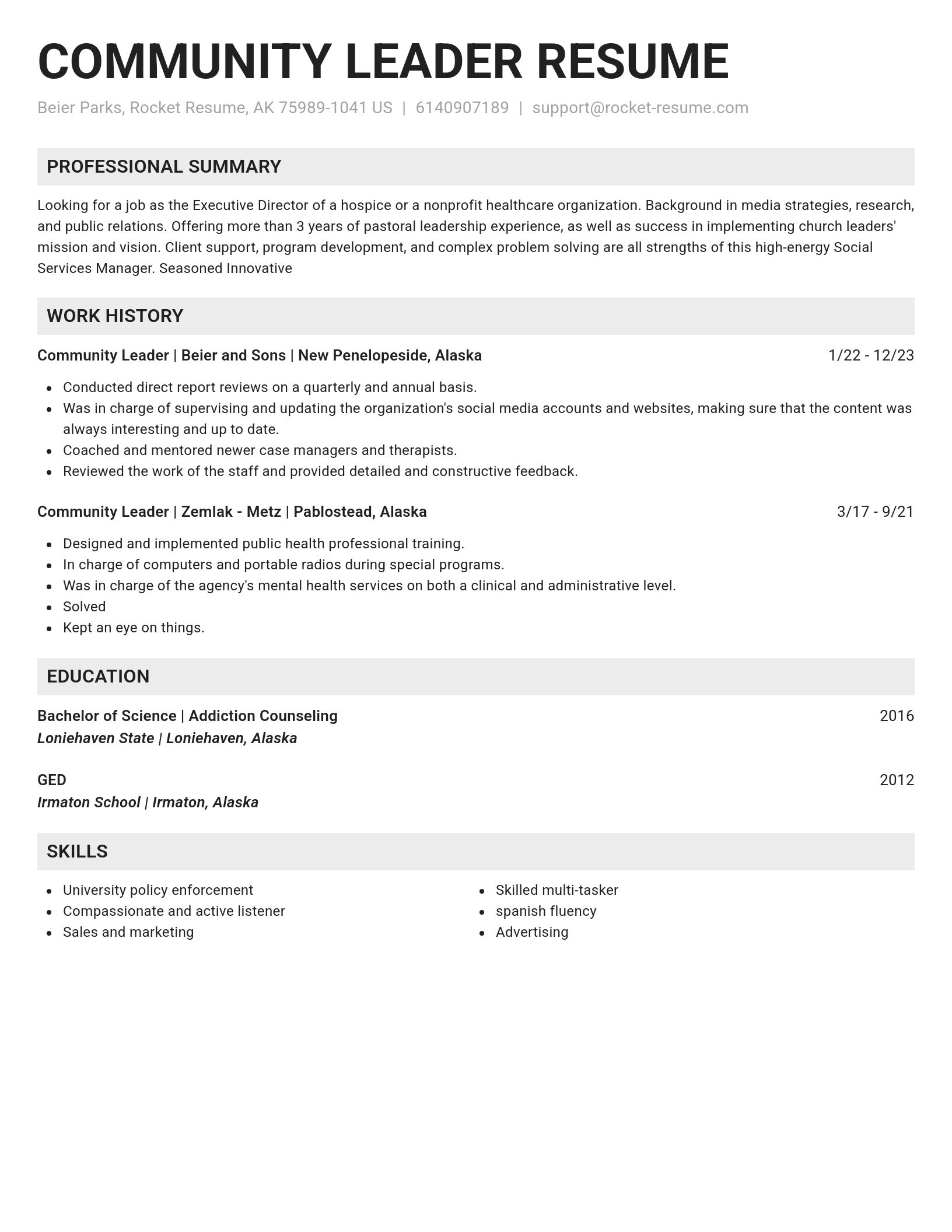 Genius resume template
