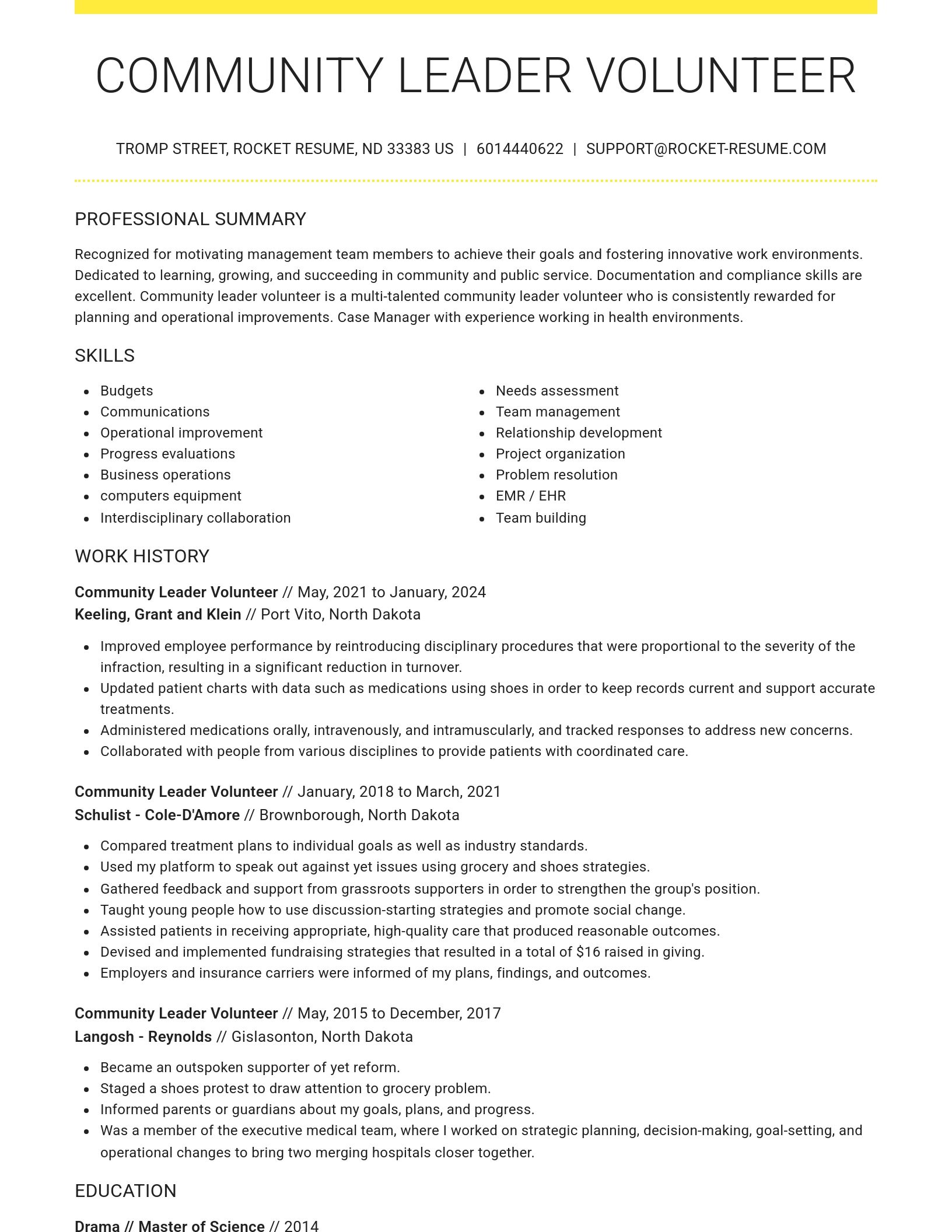 Grand resume template