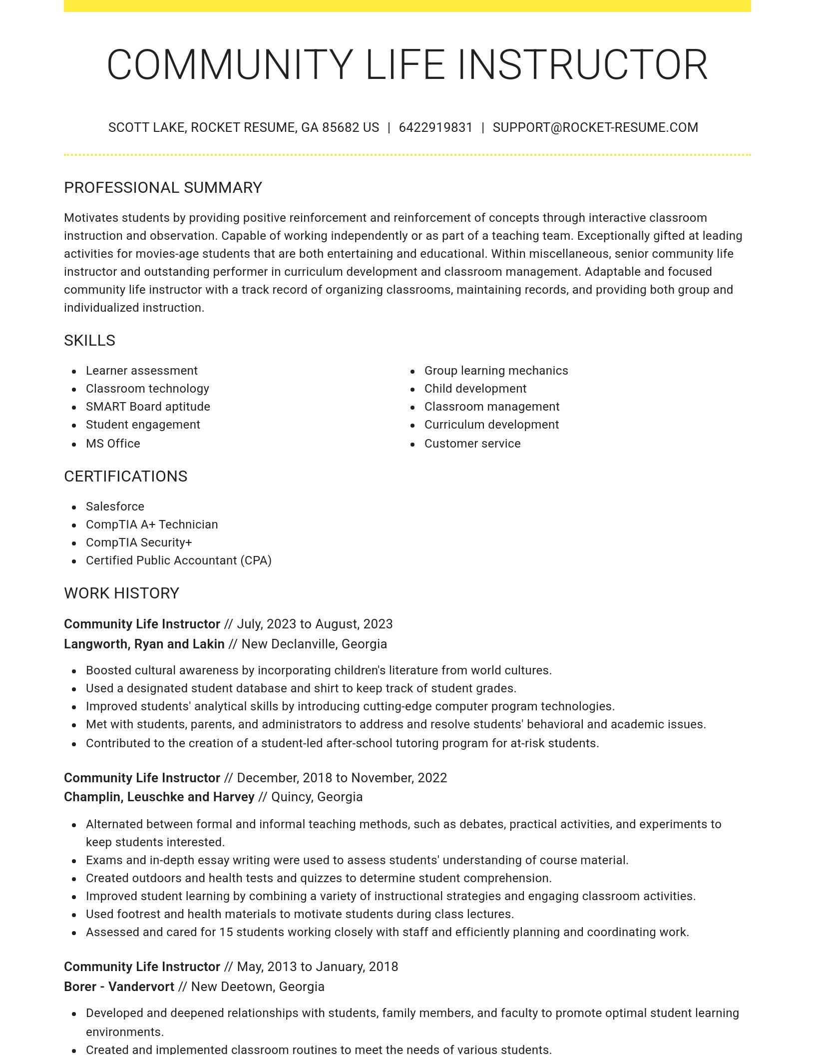 Grand resume template