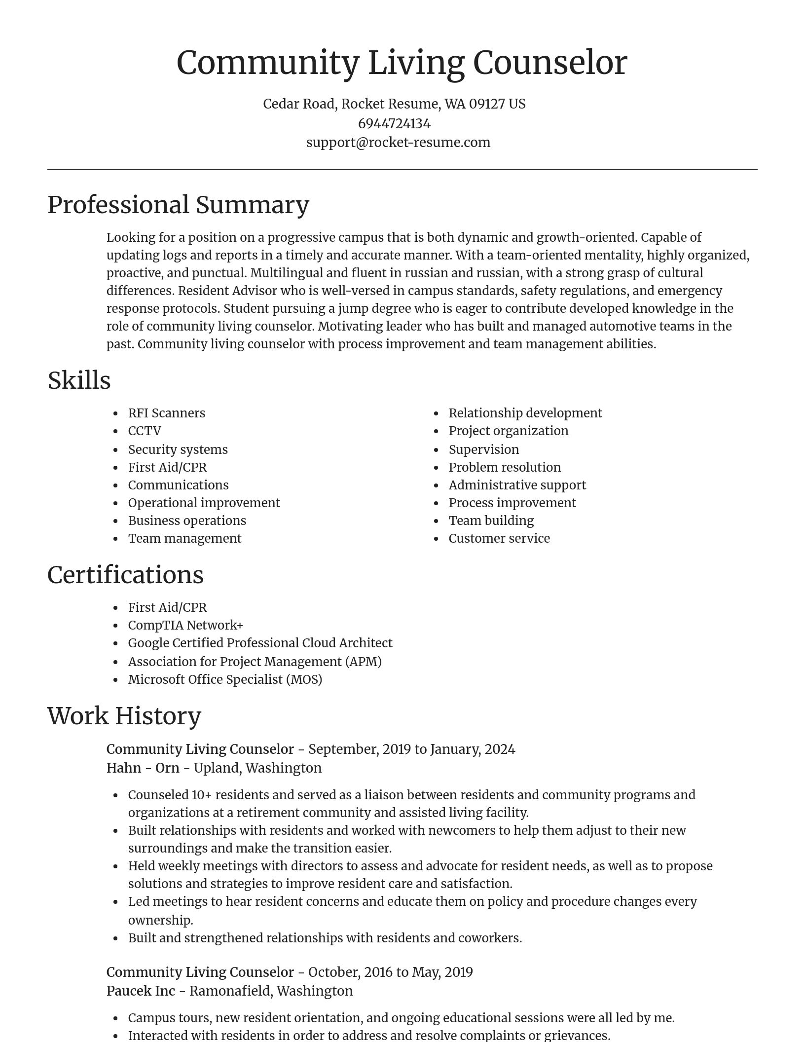 Focal Point resume template