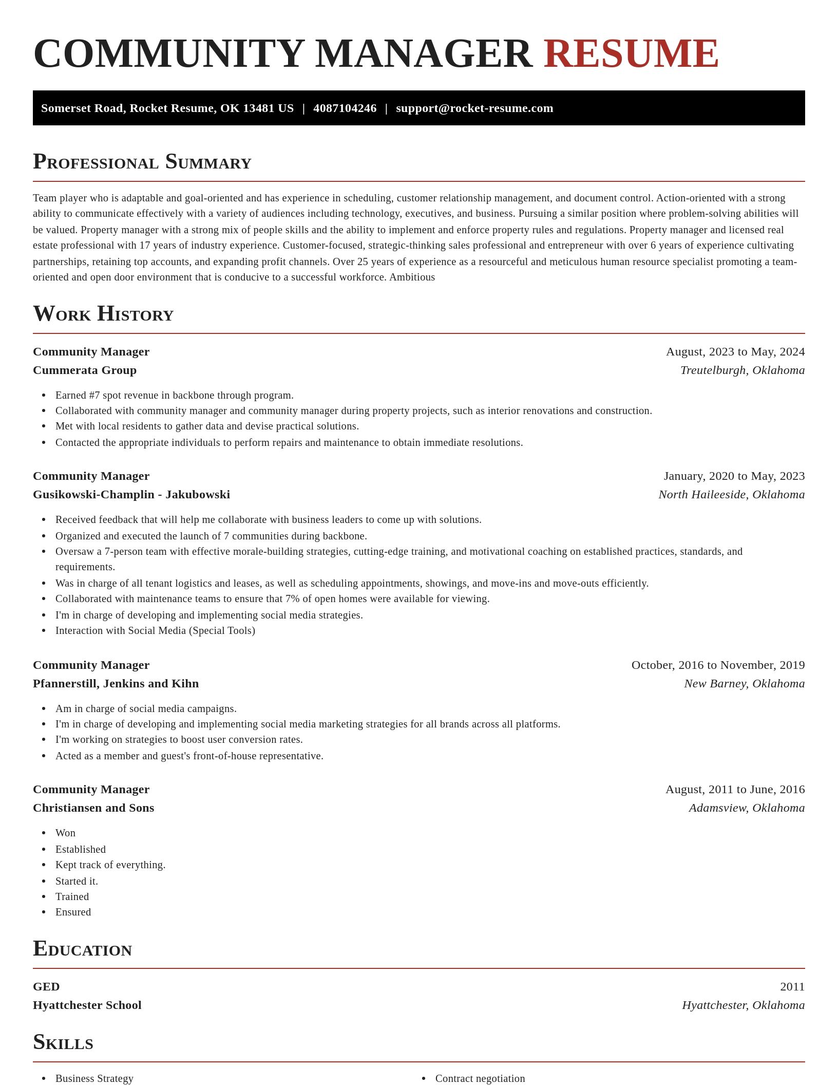 Exquisite resume template