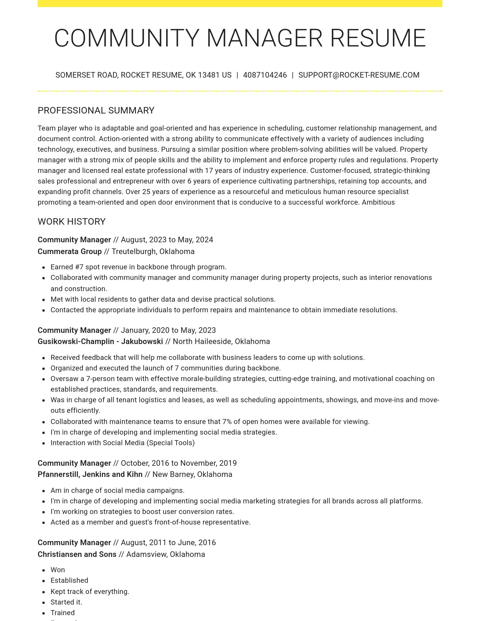 Grand resume template