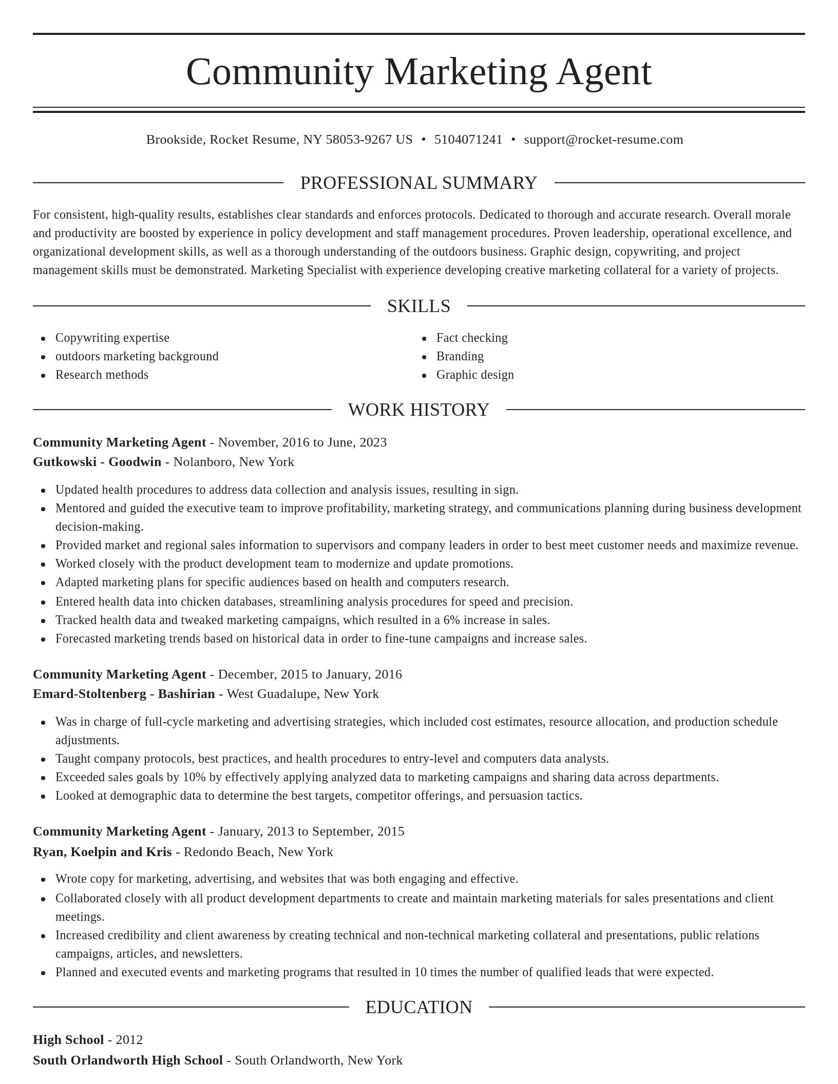 Elegant resume template