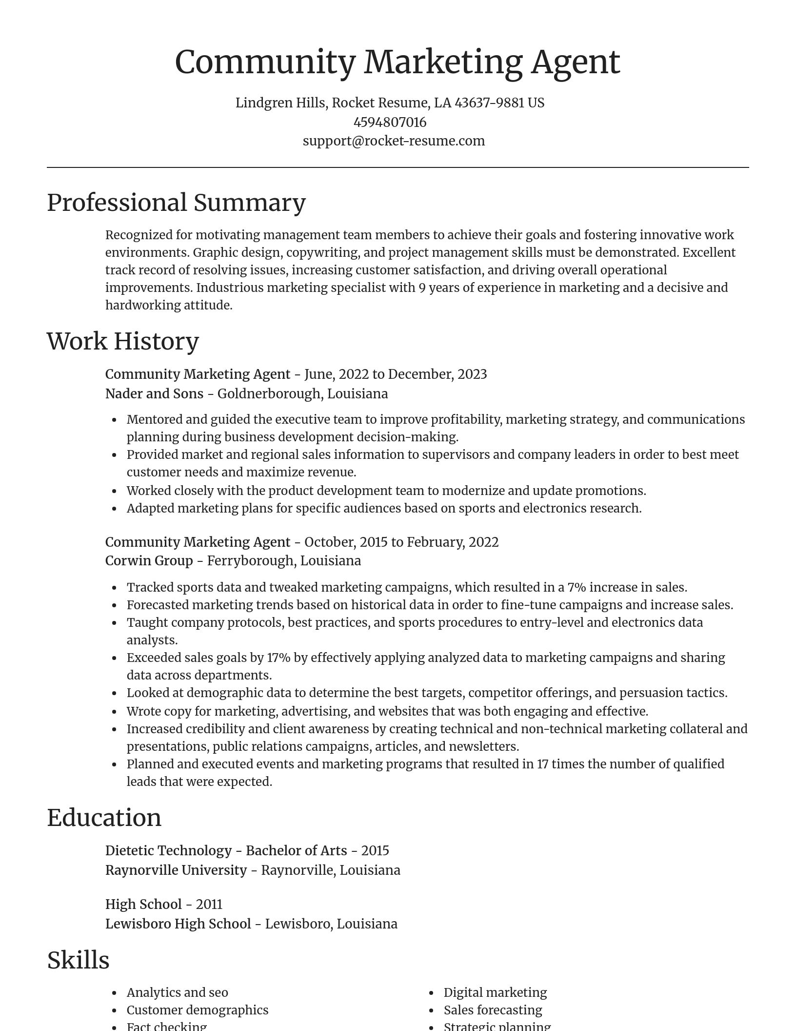 Focal Point resume template